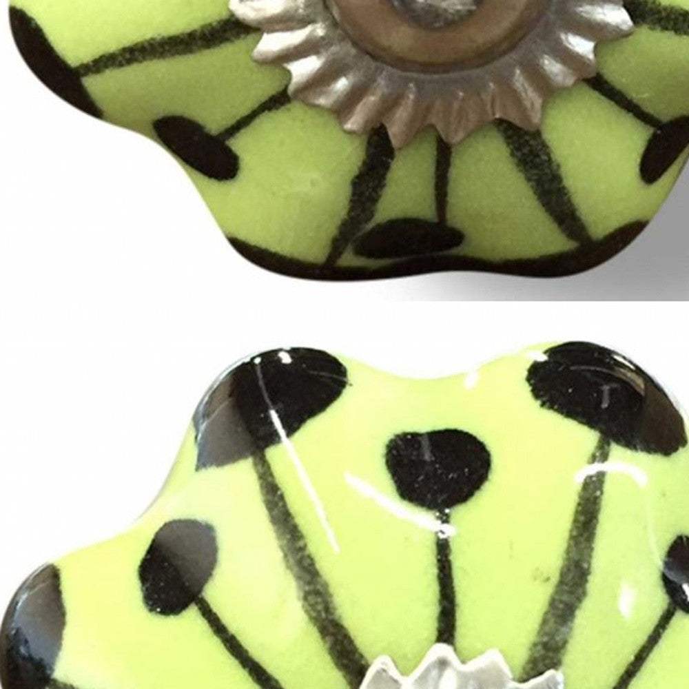1.5" X 1.5" X 1.5" Lemon Black And Silver Knobs 8 Pack - Image 3