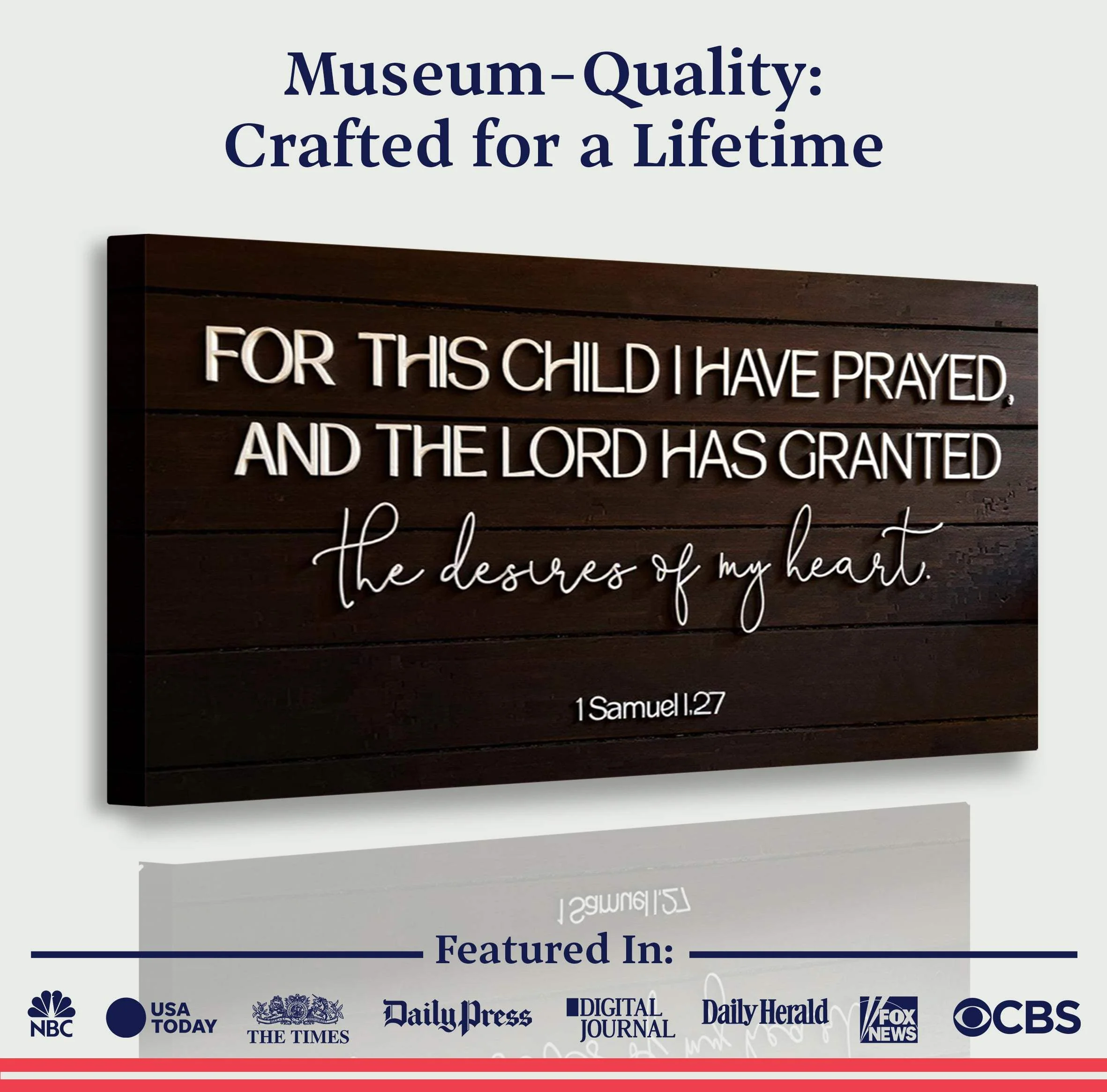1 Samuel 1:27 - For This Child I Have Prayed Sign V - Image 6