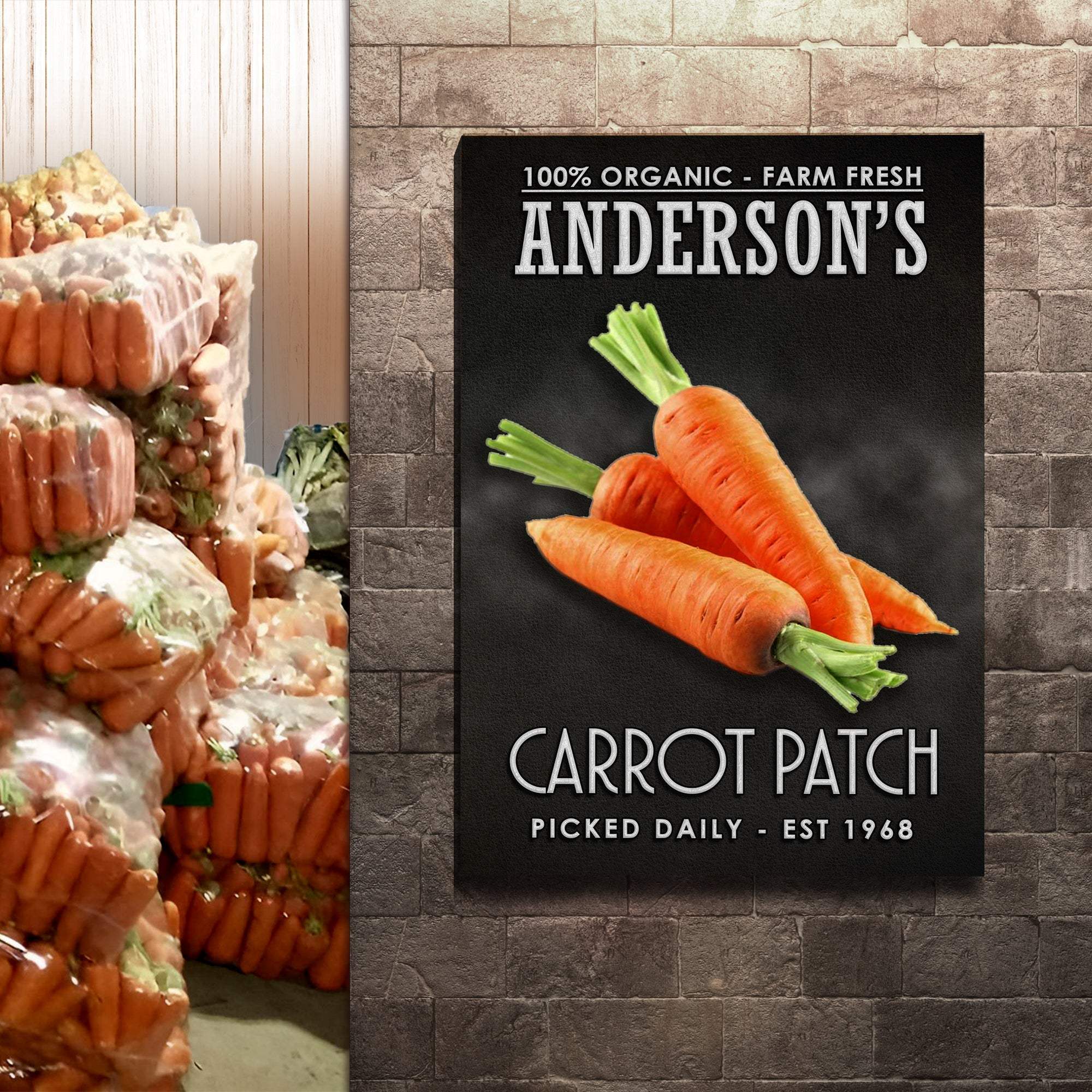 100% Organic Carrot Patch Sign - Image 3