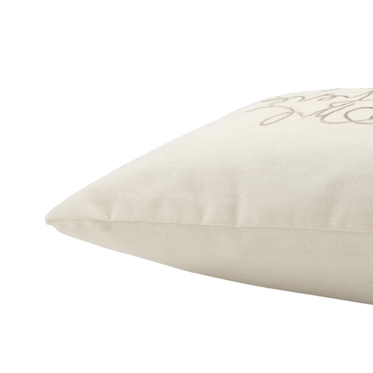 11" X 21" Ivory Home is Where the Heart Is Throw Pillow With Embroidery - Image 3