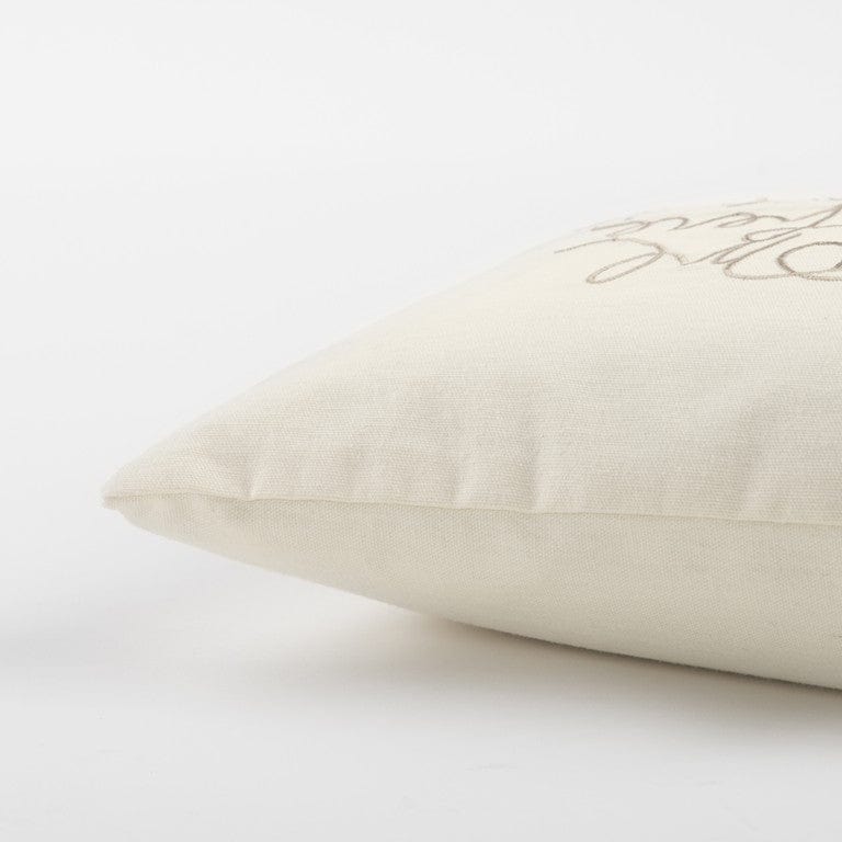 11" X 21" Ivory Home is Where the Heart Is Throw Pillow With Embroidery - Image 5
