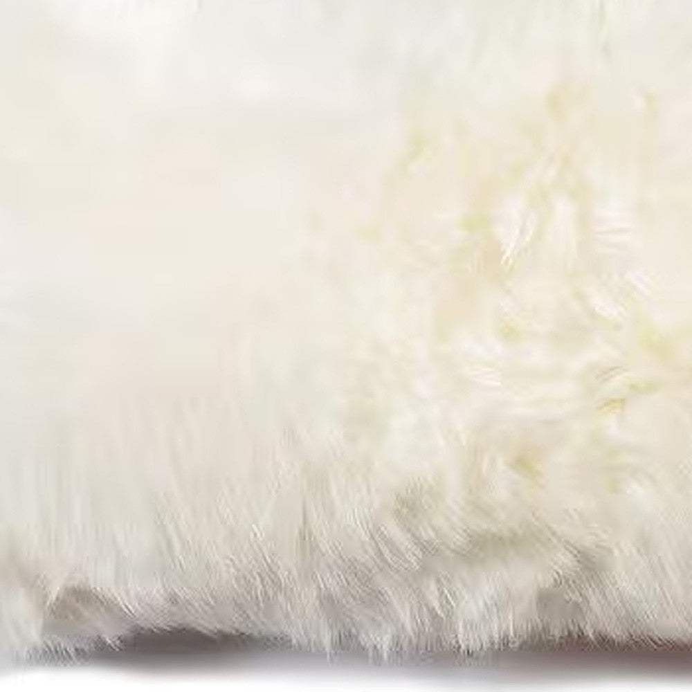 12" X 20" Natural Sheepskin Throw Pillow - Image 3