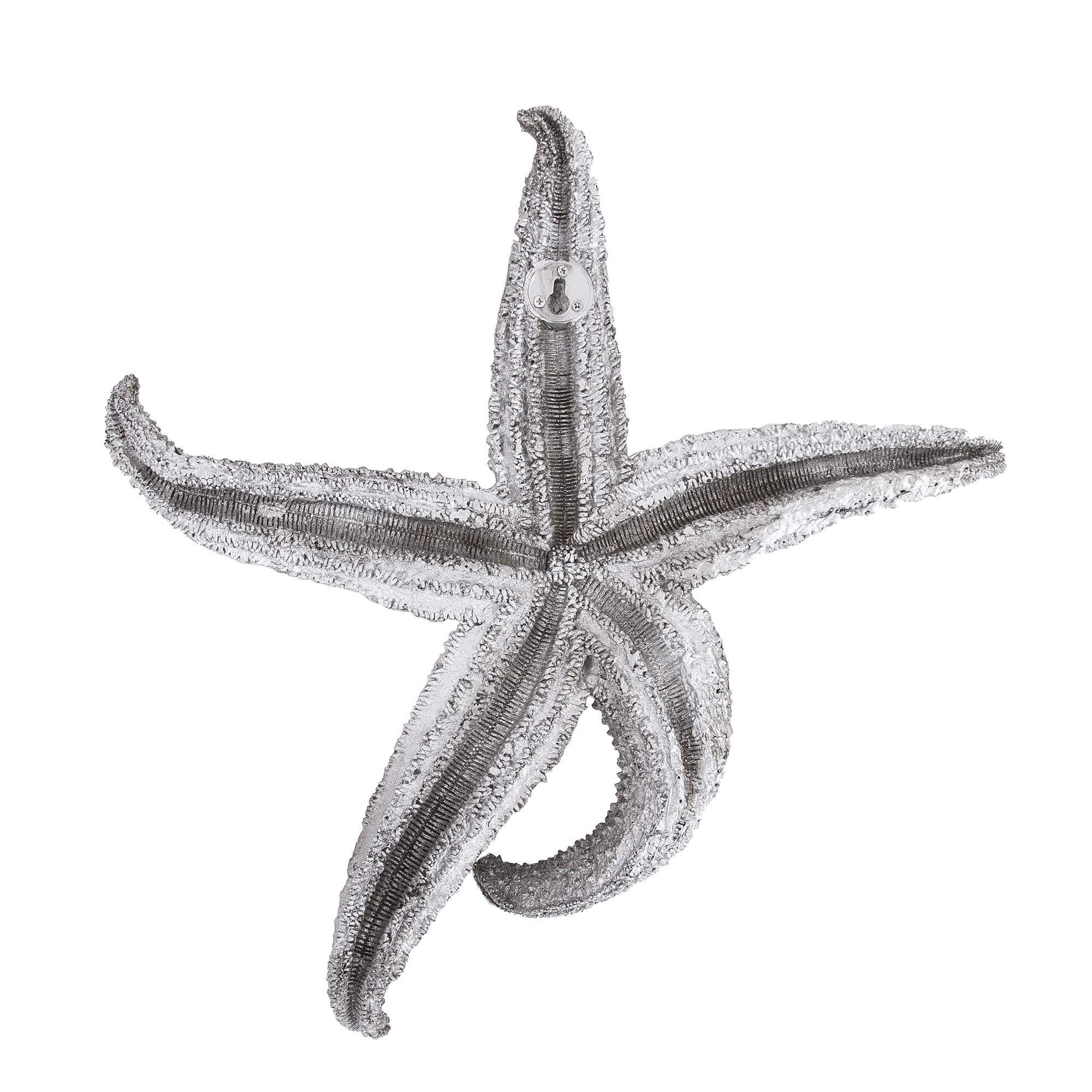 15' Silver Pewter Textured Starfish Wall Art Unframed Textual Art Wall Art - Image 3