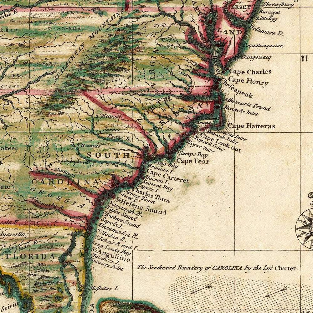 18" X 18" Vintage 1773 Map Of British Empire In North America Wall Art - Image 3