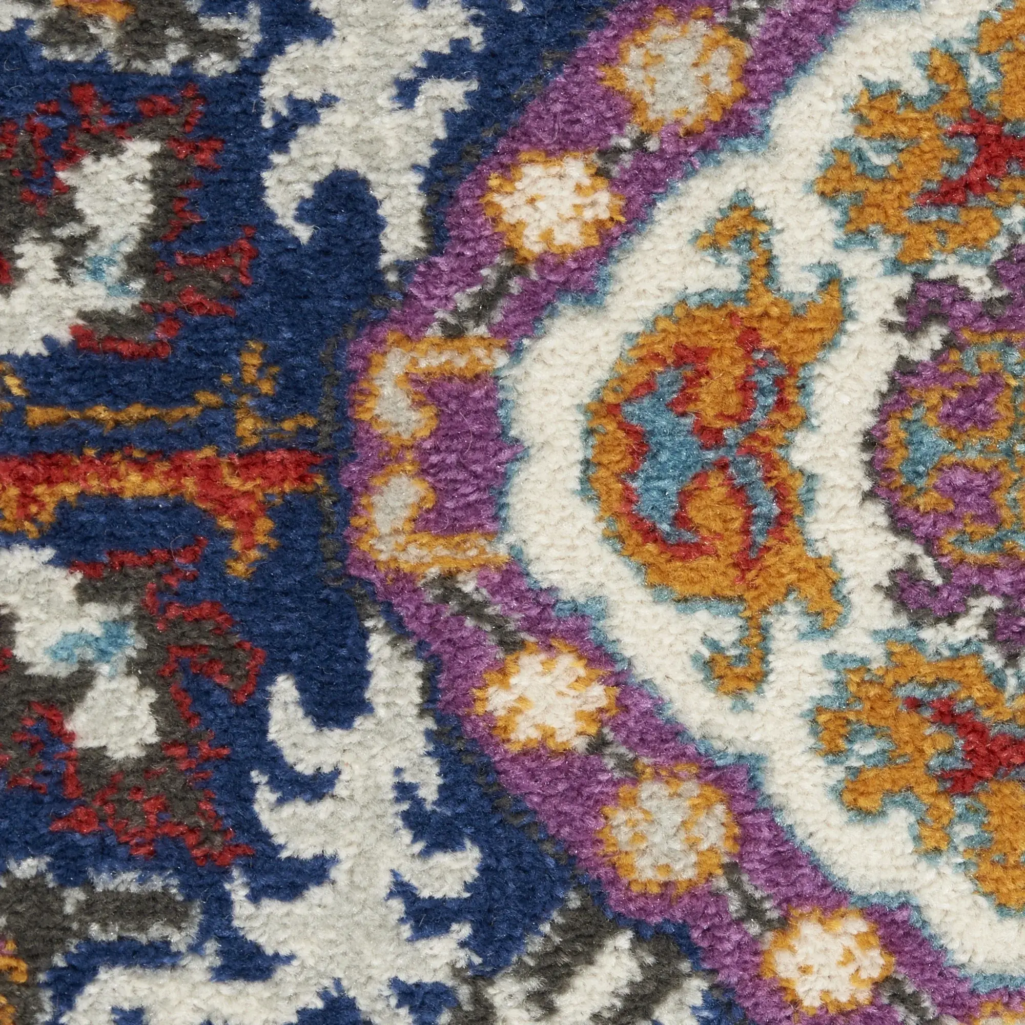 2' X 3' Blue And Ivory Power Loom Area Rug - Image 4