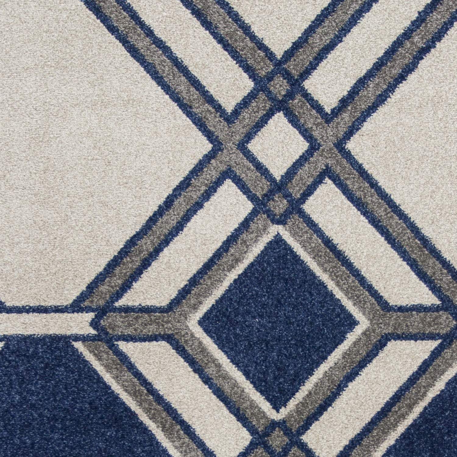 2' X 3' Blue Geometric Area Rug - Image 7
