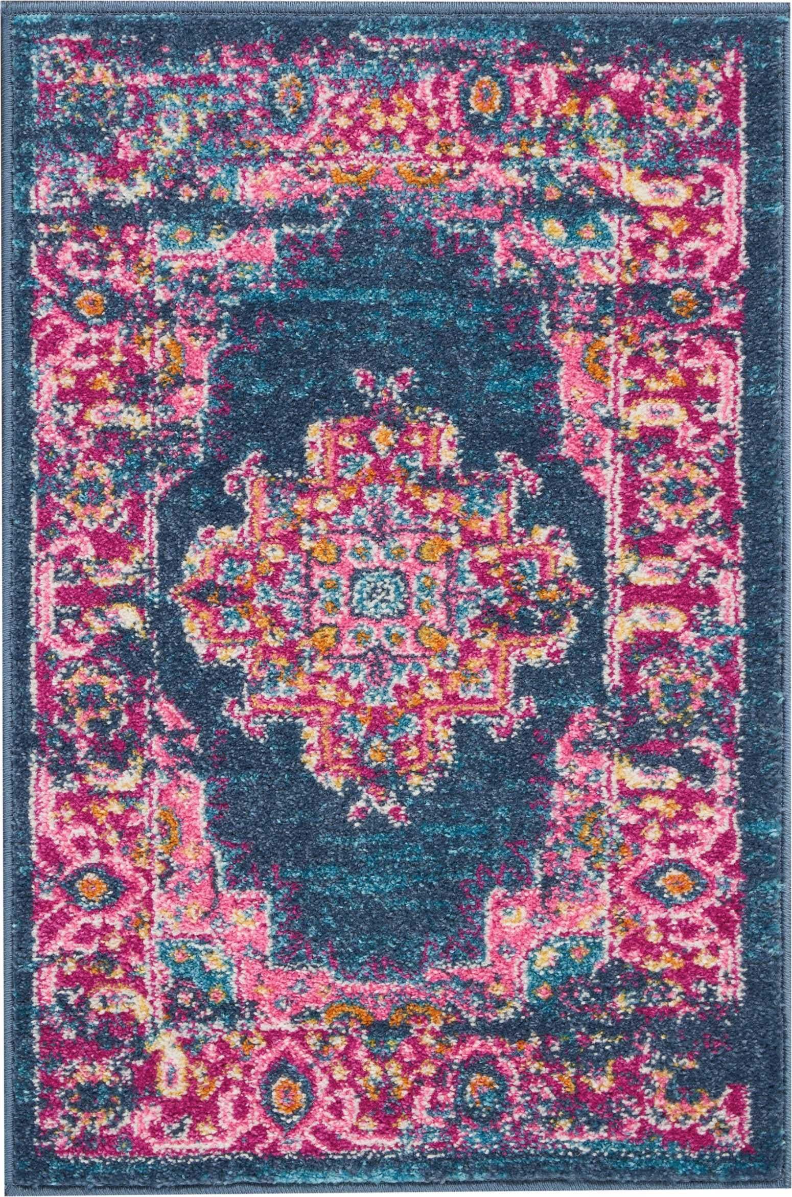 2' X 3' Blue Power Loom Area Rug - Image 2