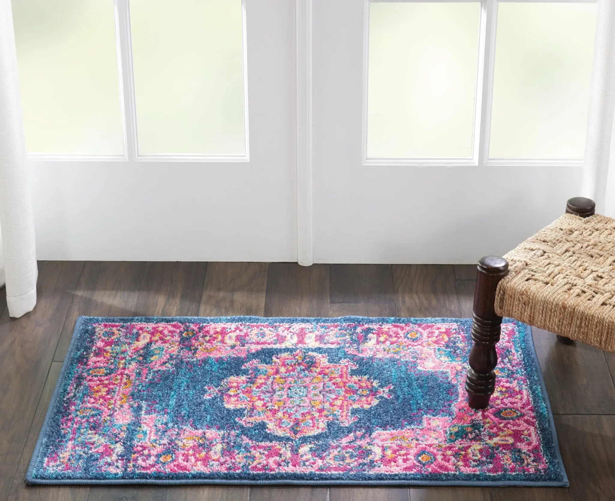 2' X 3' Blue Power Loom Area Rug - Image 7