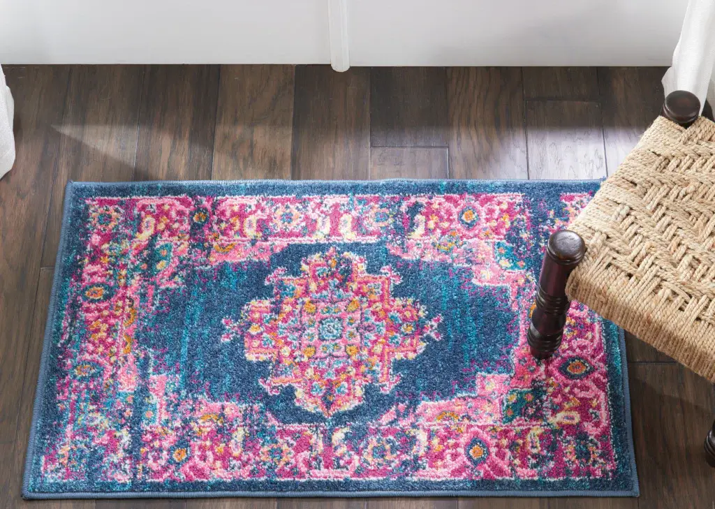 2' X 3' Blue Power Loom Area Rug - Image 9