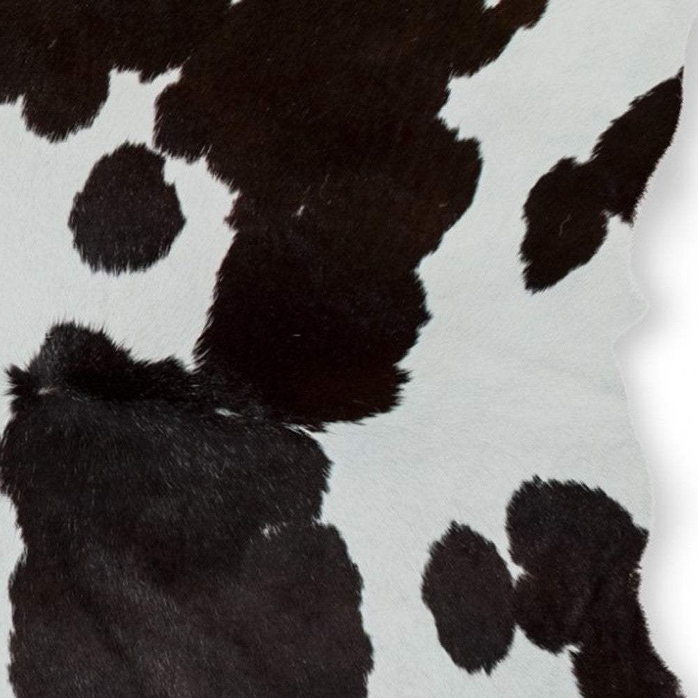 2' X 3' Brown and White Cowhide Hand Woven Area Rug - Image 5