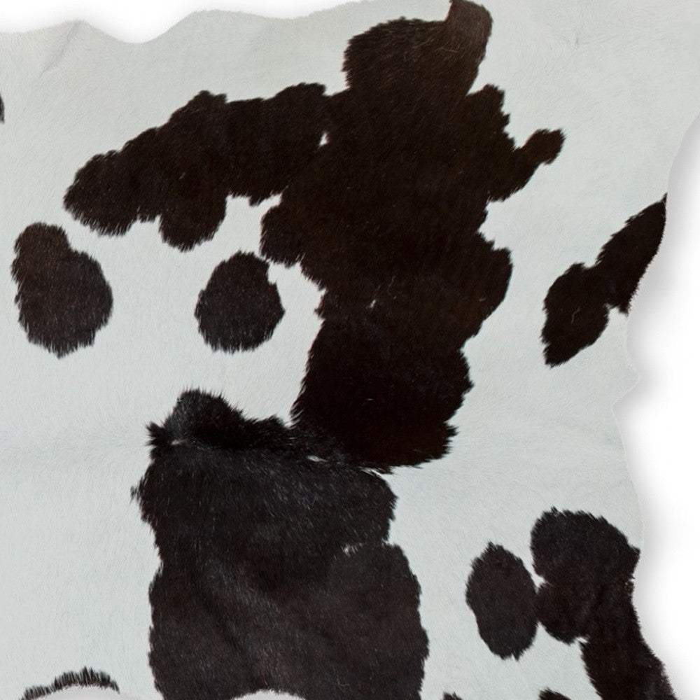 2' X 3' Brown and White Cowhide Hand Woven Area Rug - Image 6