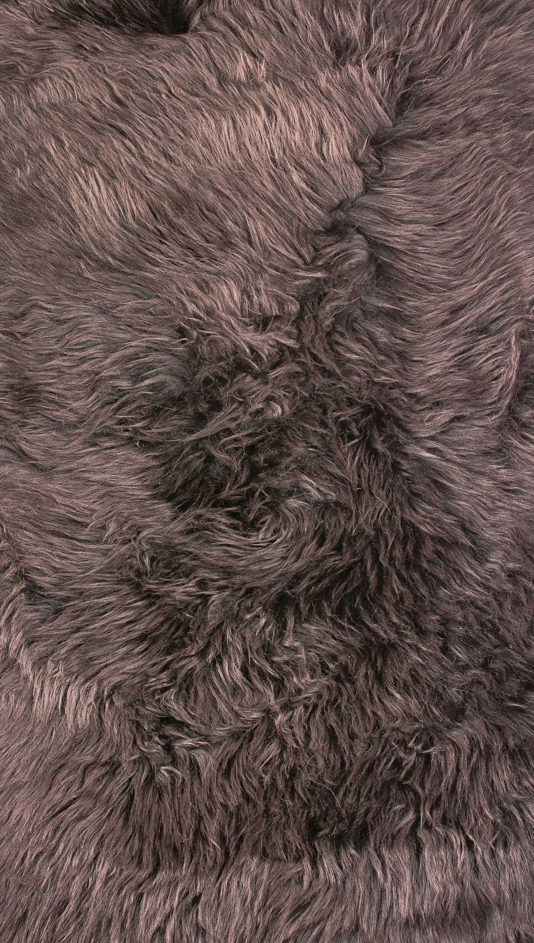 2' X 3' Chocolate New Zealand Natural Sheepskin Rug - Image 4
