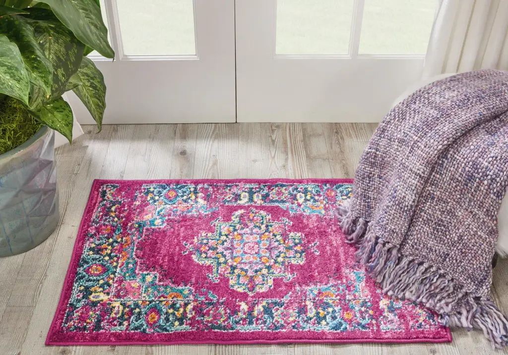 2' X 3' Fuchsia Power Loom Area Rug - Image 8