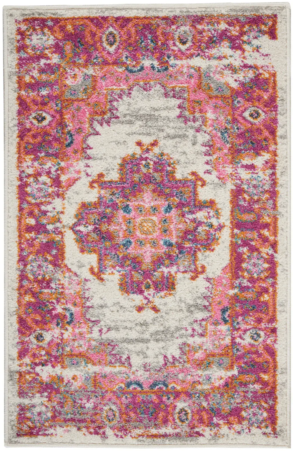 2' X 3' Fuchsia Power Loom Area Rug - Image 2