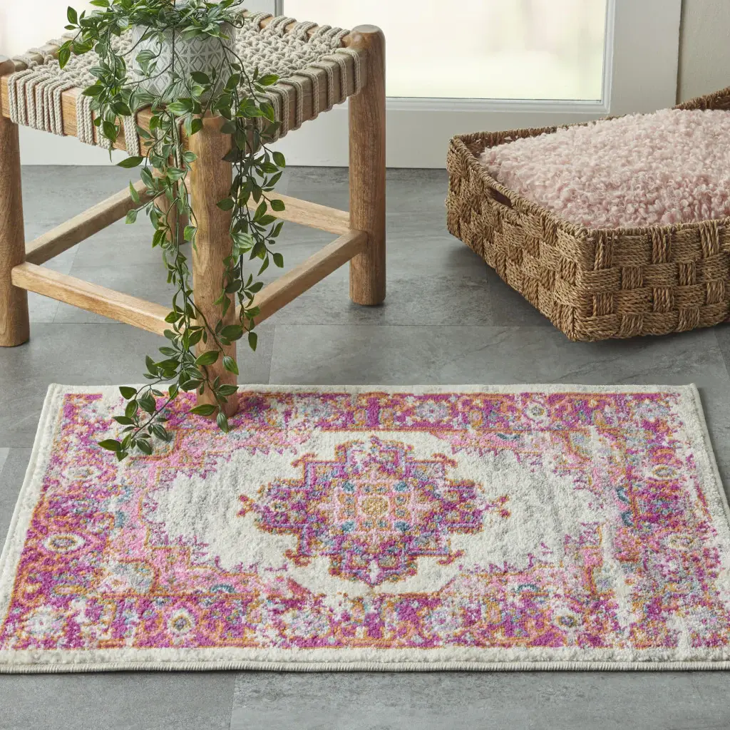 2' X 3' Fuchsia Power Loom Area Rug - Image 7