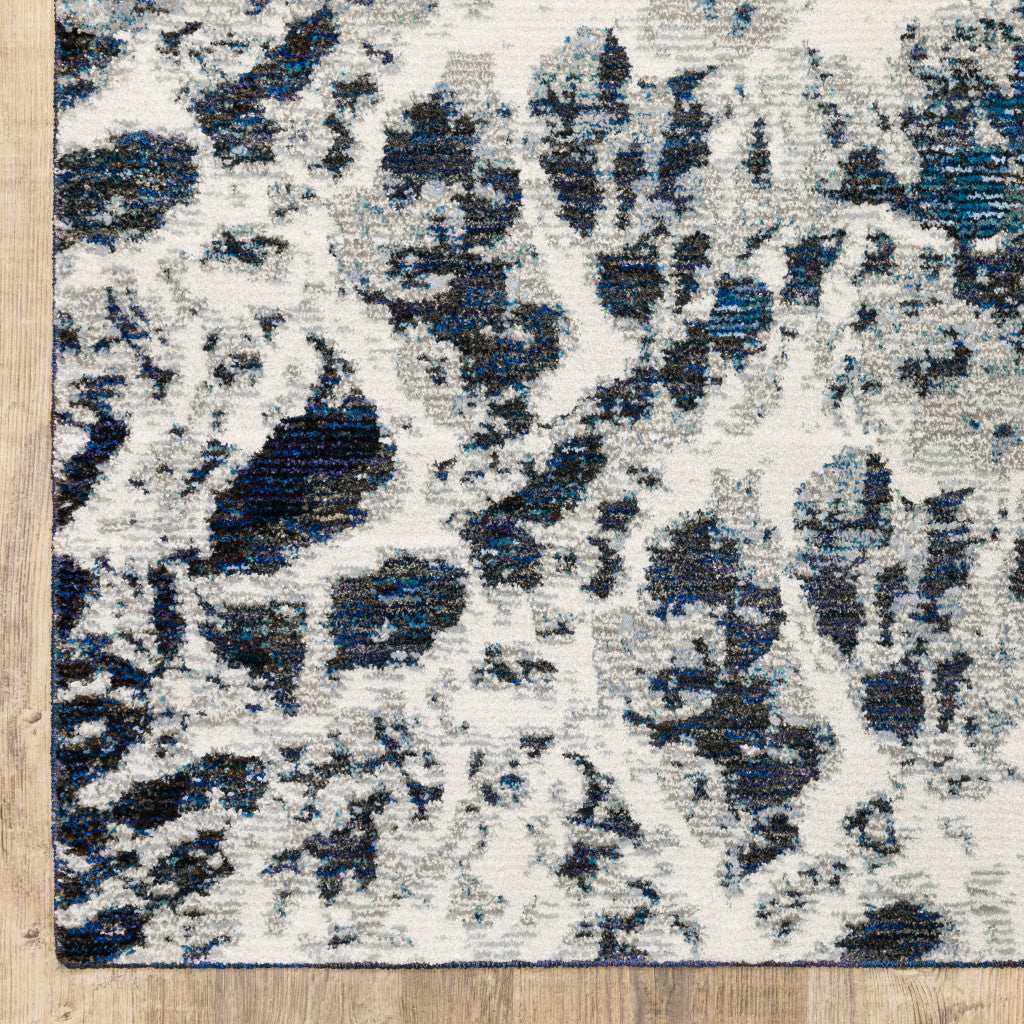 2' X 3' Gray Abstract Power Loom Area Rug - Image 4