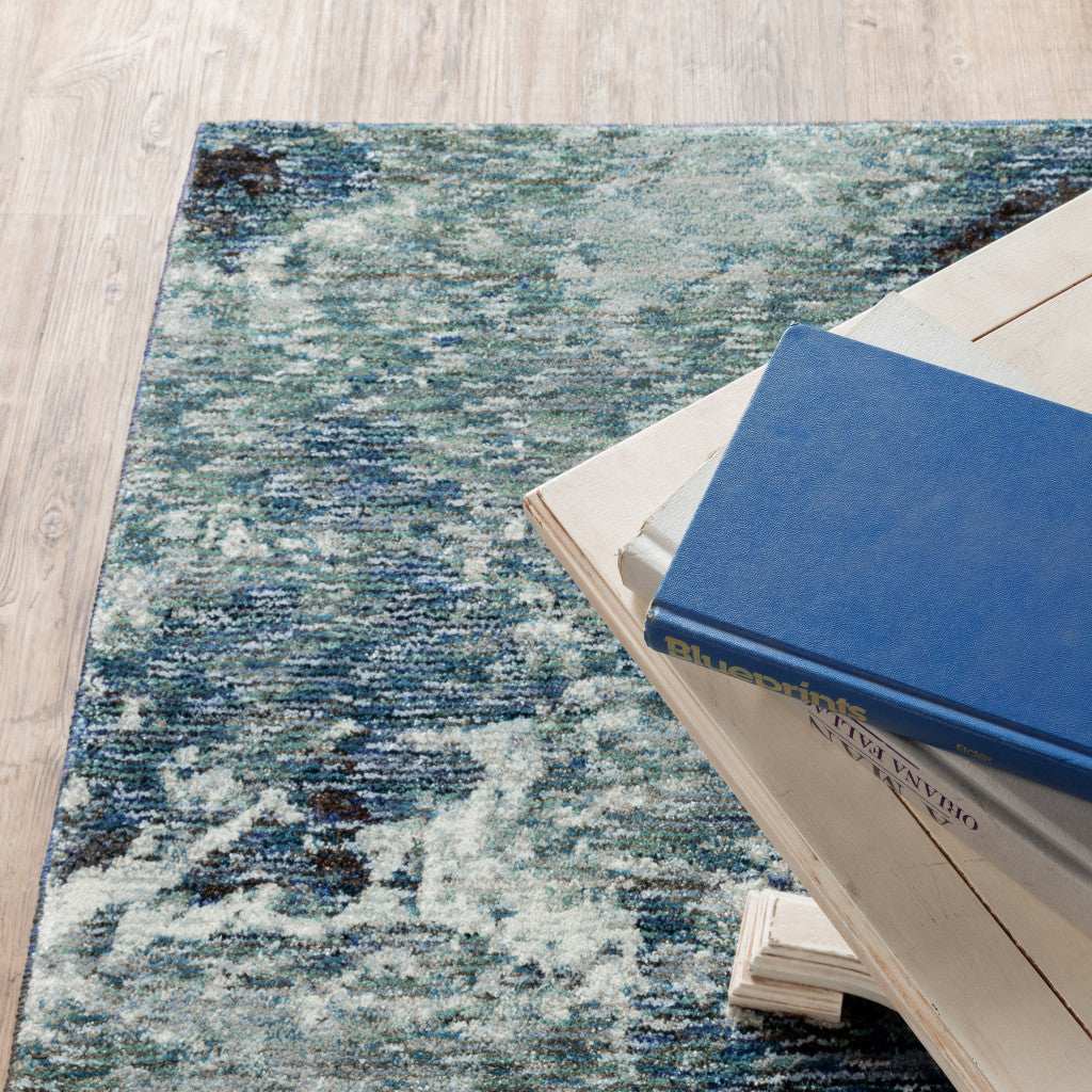 2' X 3' Gray Abstract Power Loom Area Rug - Image 7