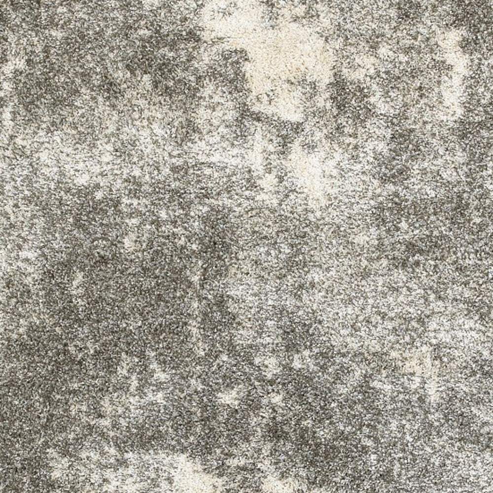 2' X 3' Gray And Ivory Distressed Abstract Scatter Rug - Image 4
