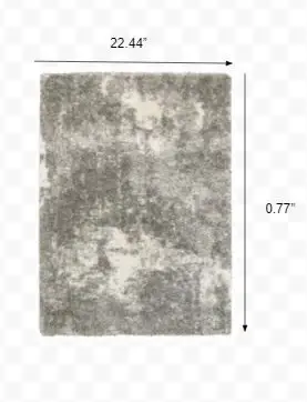 2' X 3' Gray And Ivory Distressed Abstract Scatter Rug - Image 8