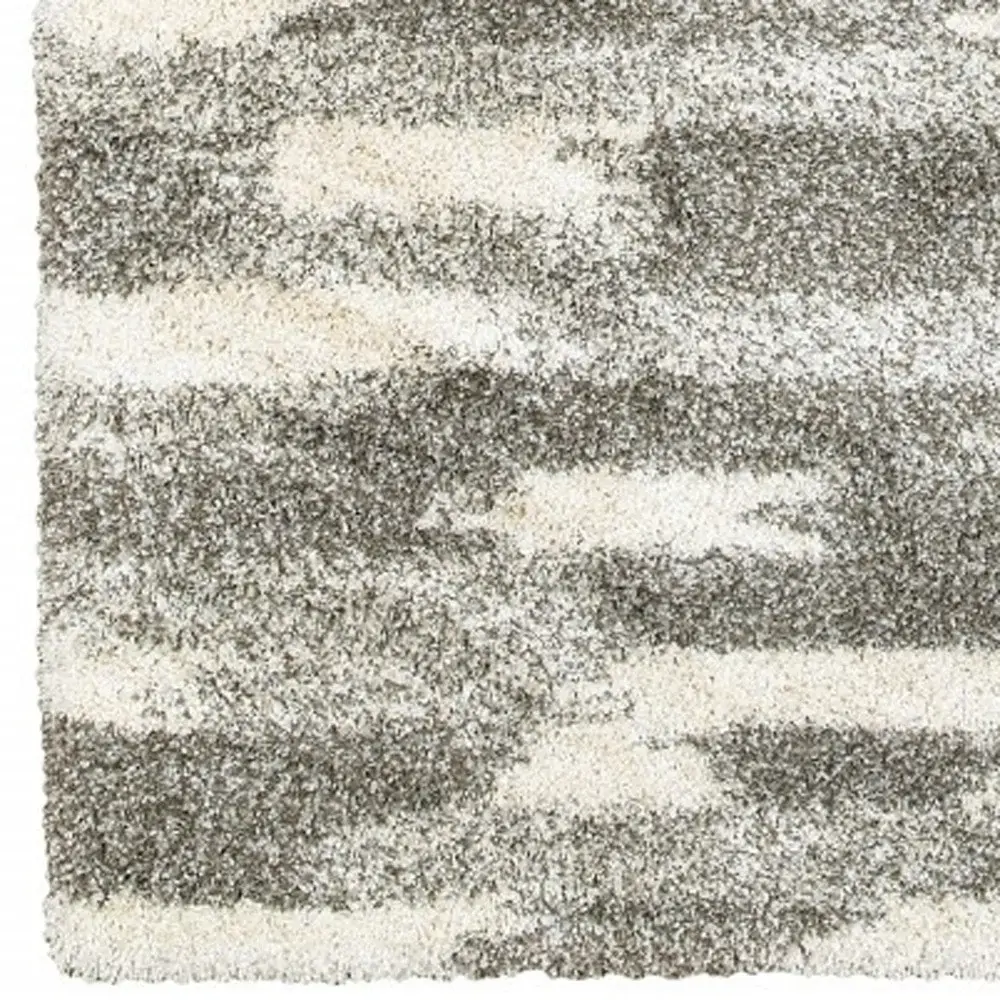 2' X 3' Gray And Ivory Geometric Pattern Scatter Rug - Image 6
