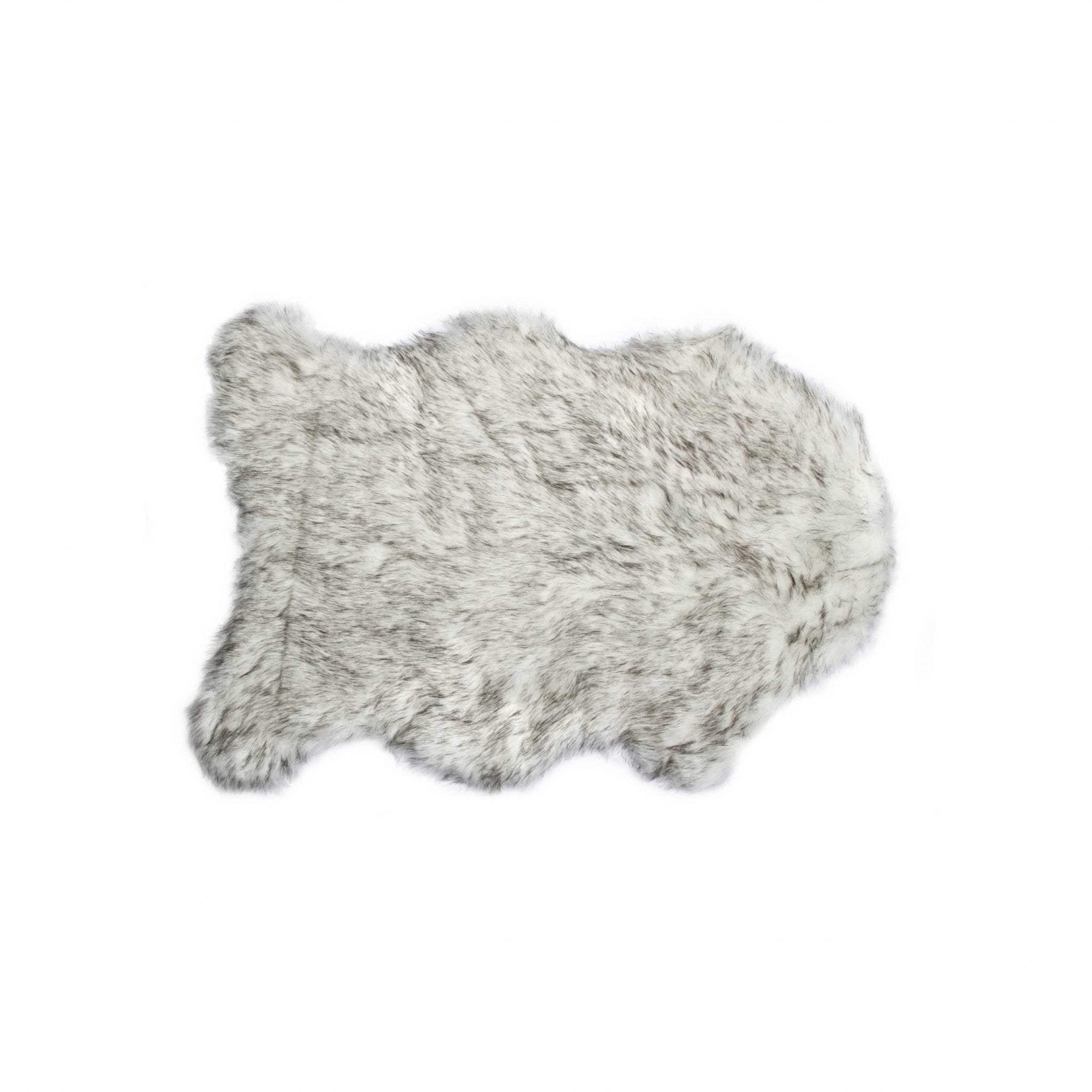2' X 3' Gray Faux Sheepskin Shag Washable Area Rug - Image 2