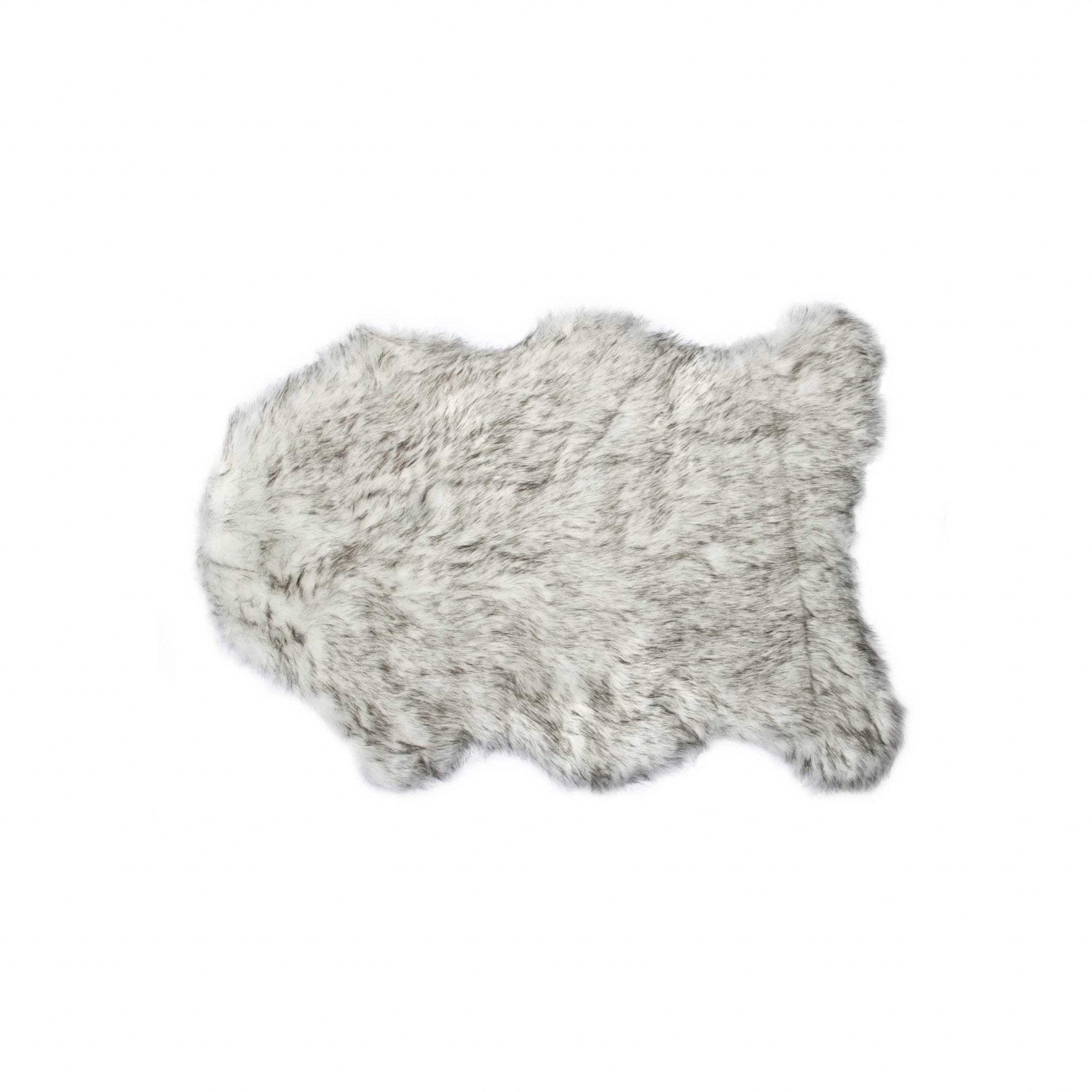 2' X 3' Gray Faux Sheepskin Shag Washable Area Rug - Image 5