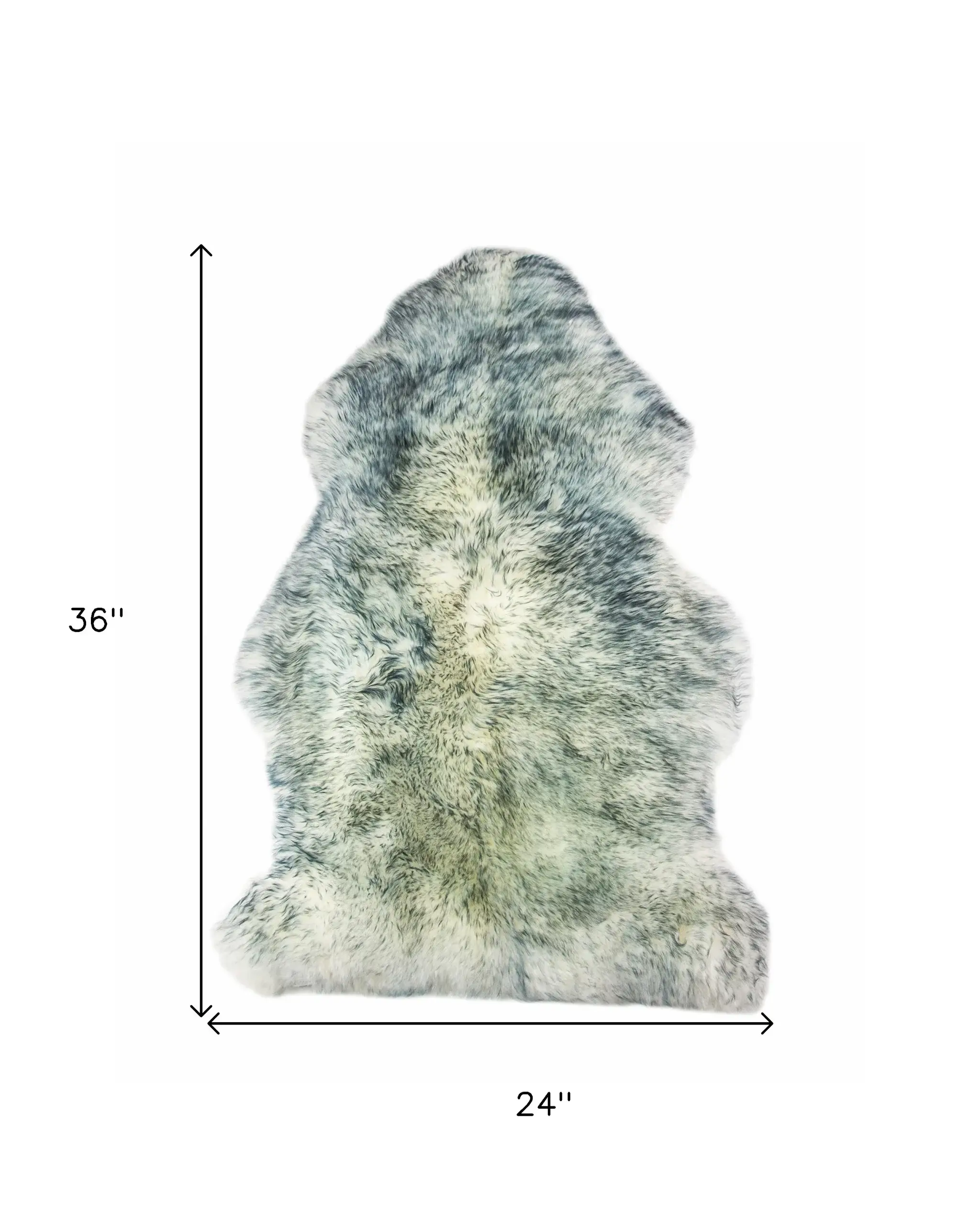 2' X 3' Gray Mist New Zealand Natural Sheepskin Rug - Image 3