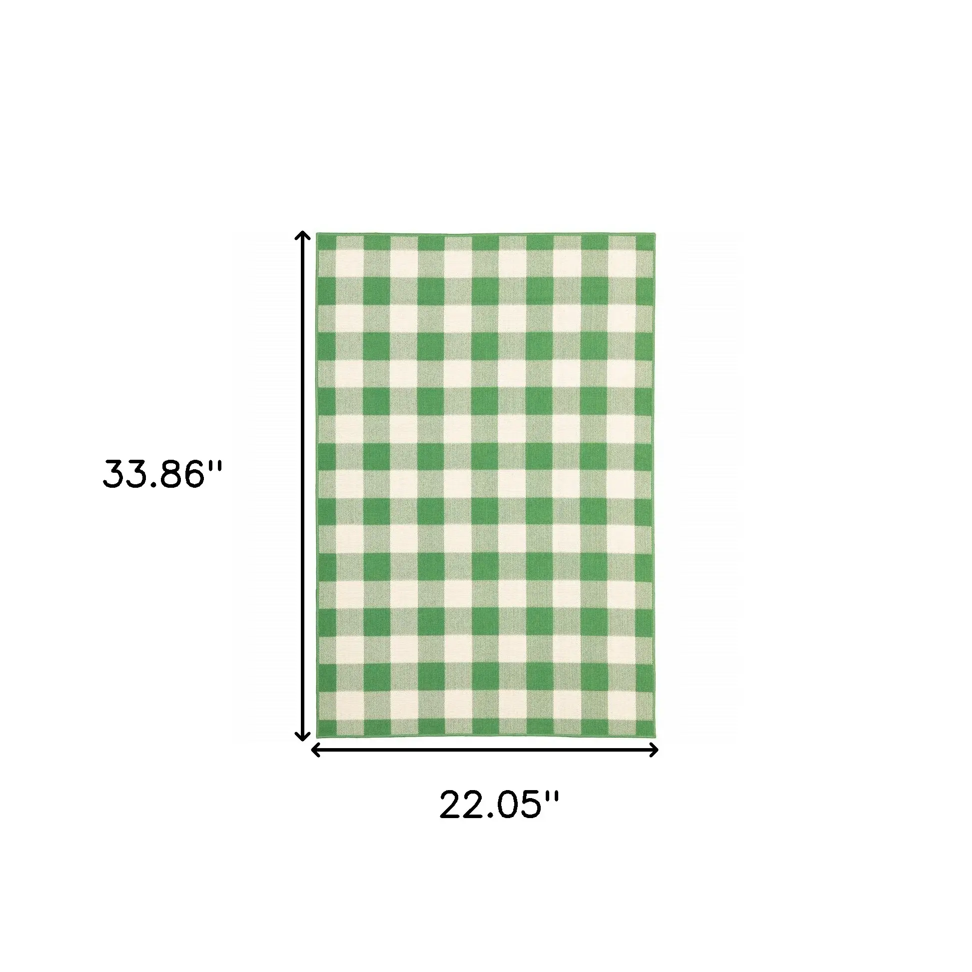 2' X 3' Green and Ivory Geometric Stain Resistant Indoor Outdoor Area Rug - Image 6