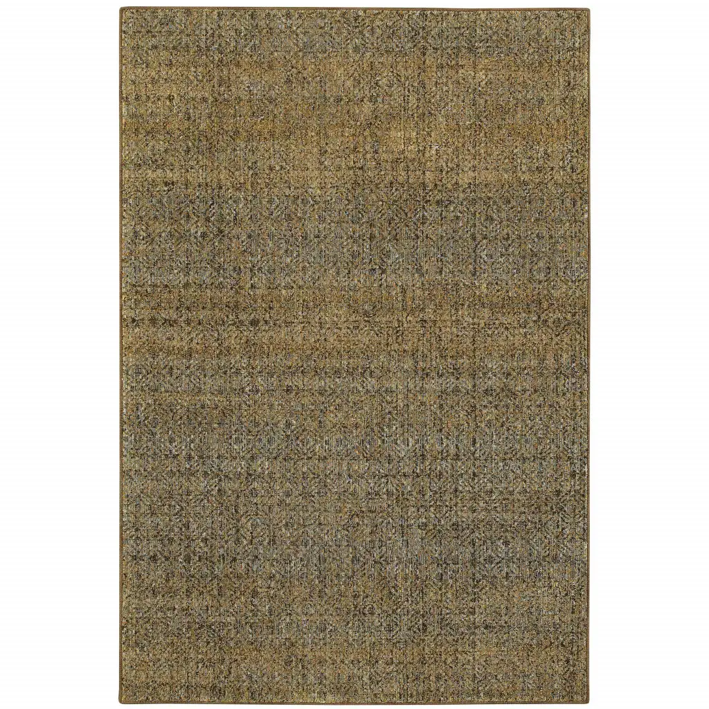 2' X 3' Green Geometric Power Loom Area Rug