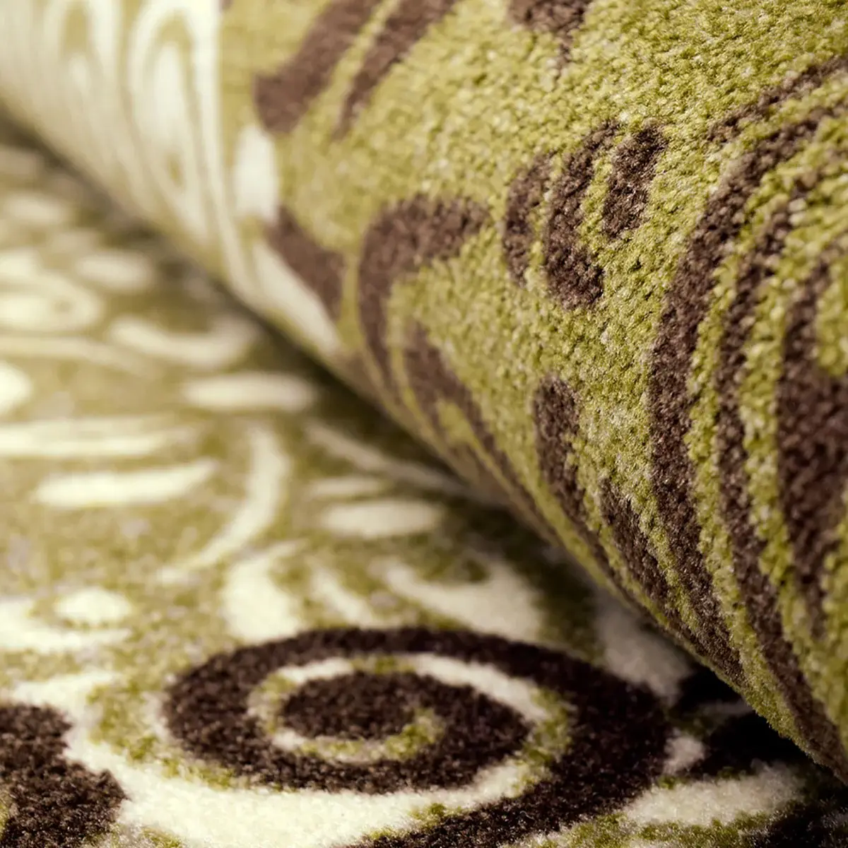 2' X 3' Greens And Browns Floral Power Loom Non Skid Area Rug - Image 5
