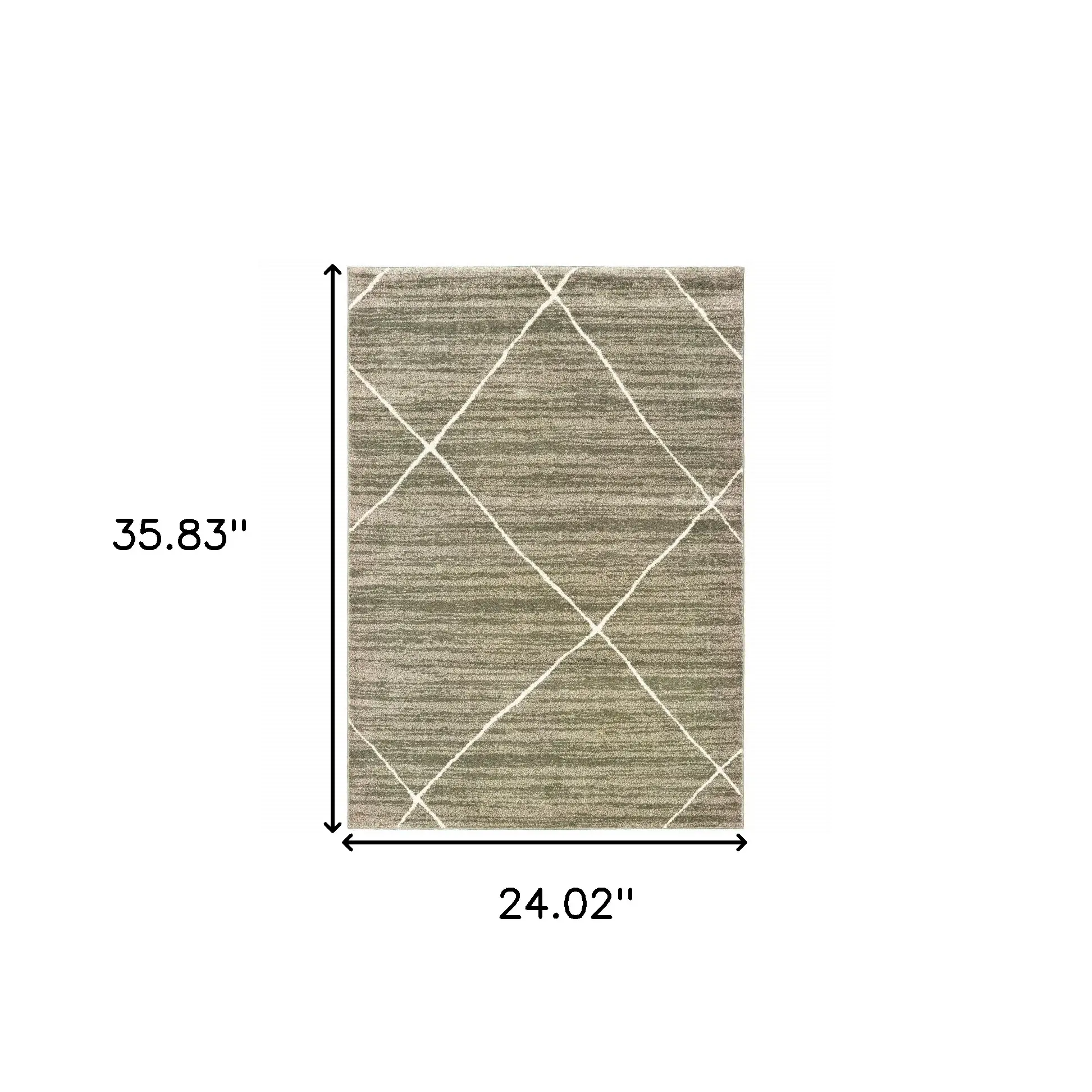2' X 3' Grey And Ivory Geometric Power Loom Stain Resistant Area Rug - Image 7