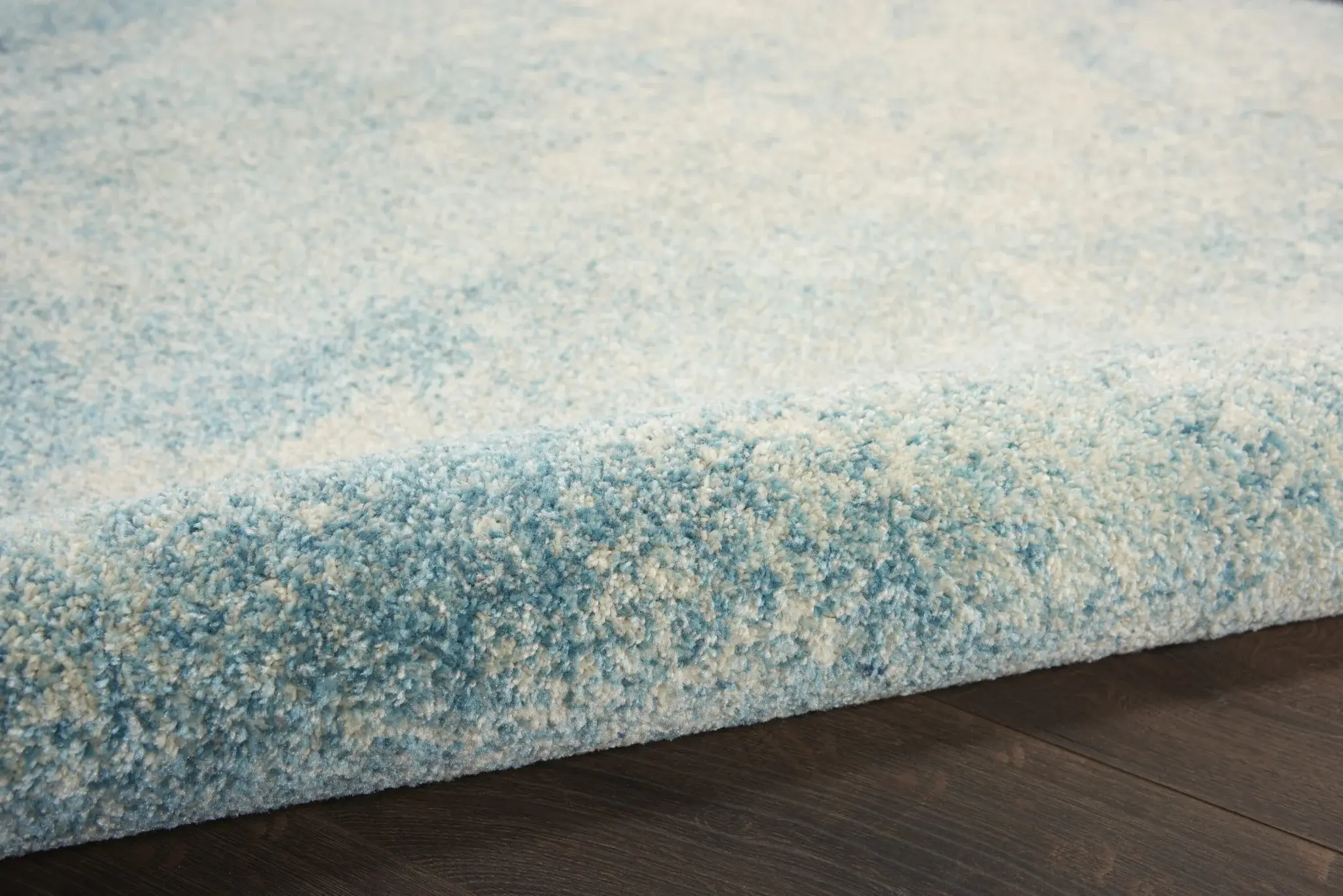 2' X 3' Ivory And Blue Abstract Power Loom Area Rug - Image 8