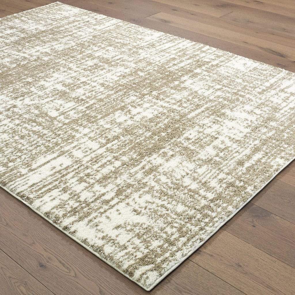 2' X 3' Ivory And Gray Abstract Strokes Scatter Rug - Image 6