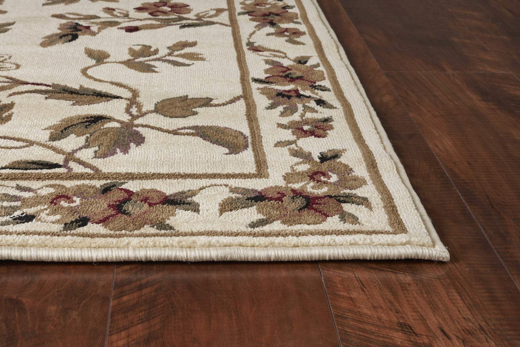2' X 3' Ivory Machine Woven Floral Vines Indoor Accent Rug - Image 5
