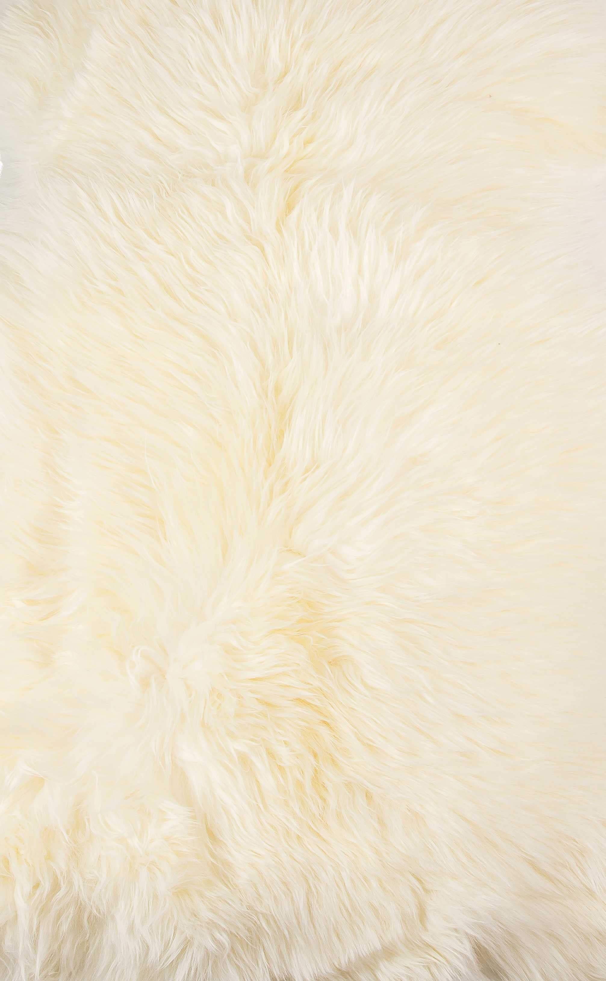 2' X 3' Ivory New Zealand Natural Sheepskin Rug - Image 6