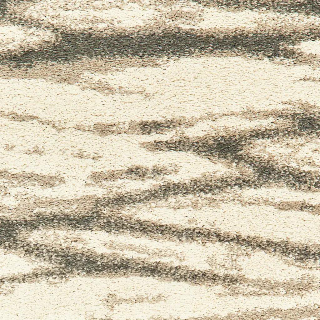 2' X 3' Ivory Sand And Ash Abstract Power Loom Stain Resistant Area Rug - Image 7