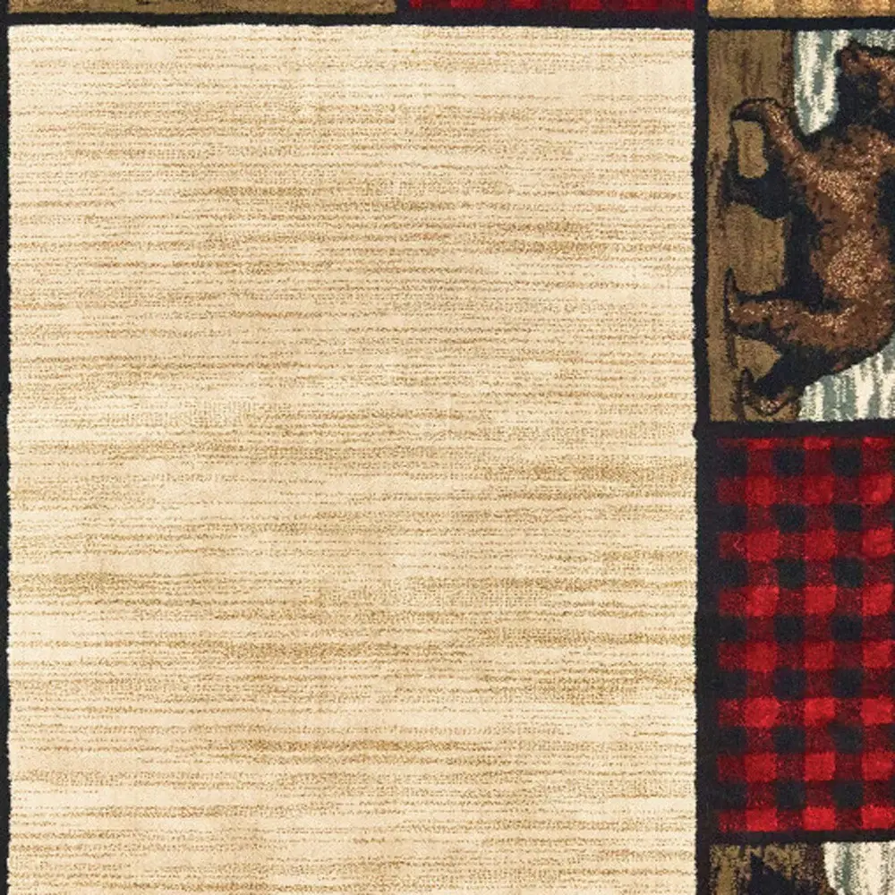 2' X 3' Ivory Southwestern Power Loom Stain Resistant Area Rug - Image 2