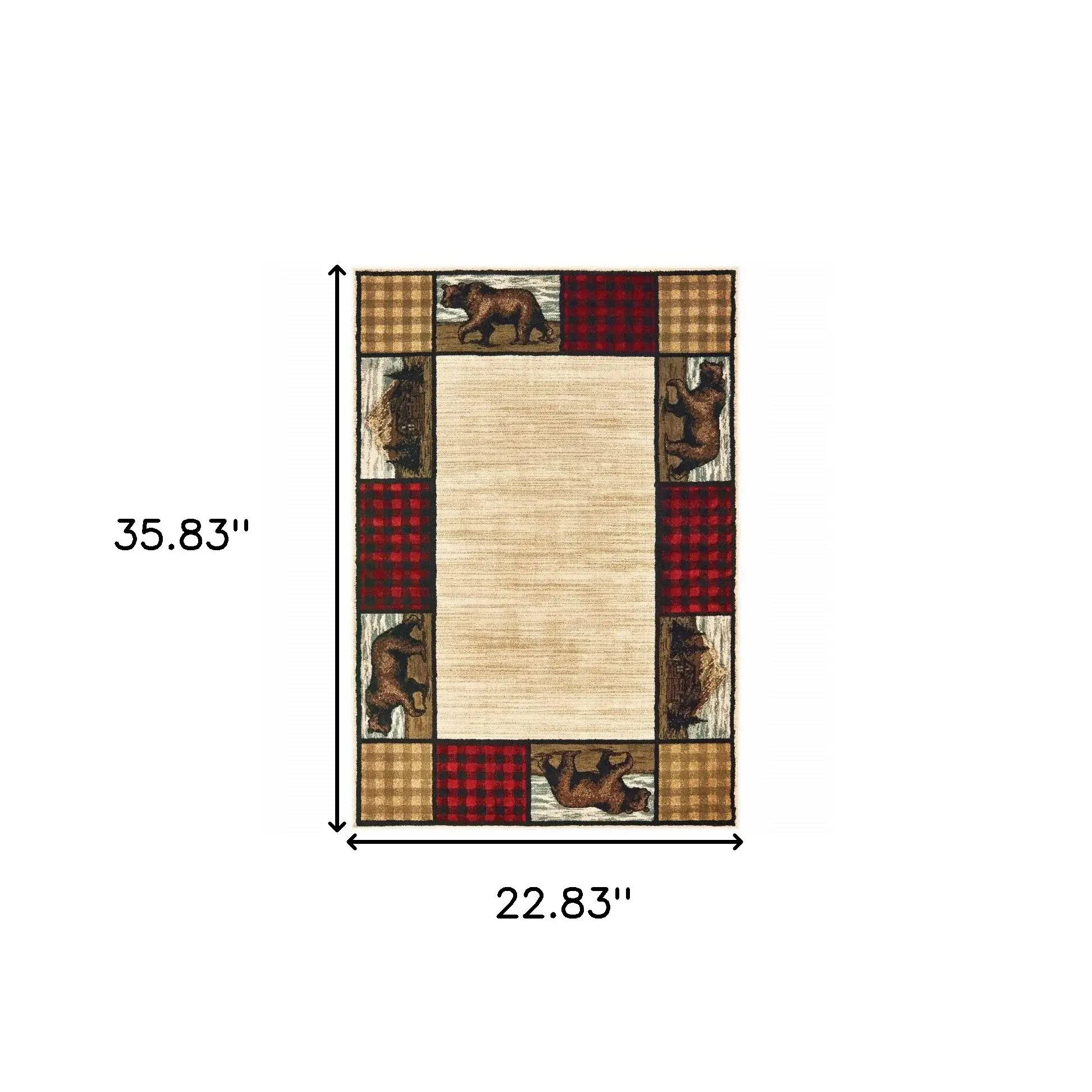 2' X 3' Ivory Southwestern Power Loom Stain Resistant Area Rug - Image 3