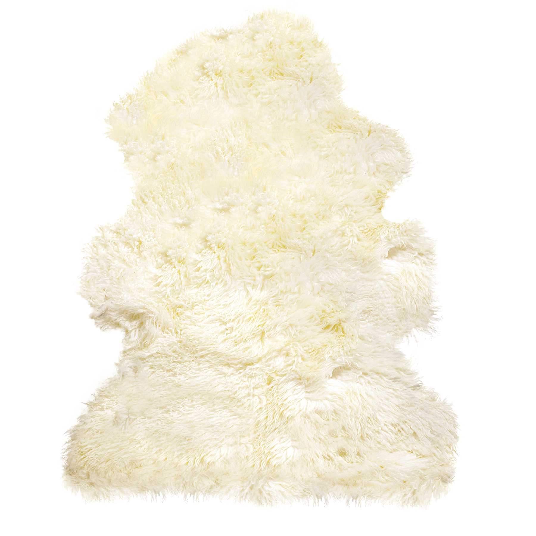 2' X 3' Natural New Zealand Sheepskin Wool Area Rug - Image 2