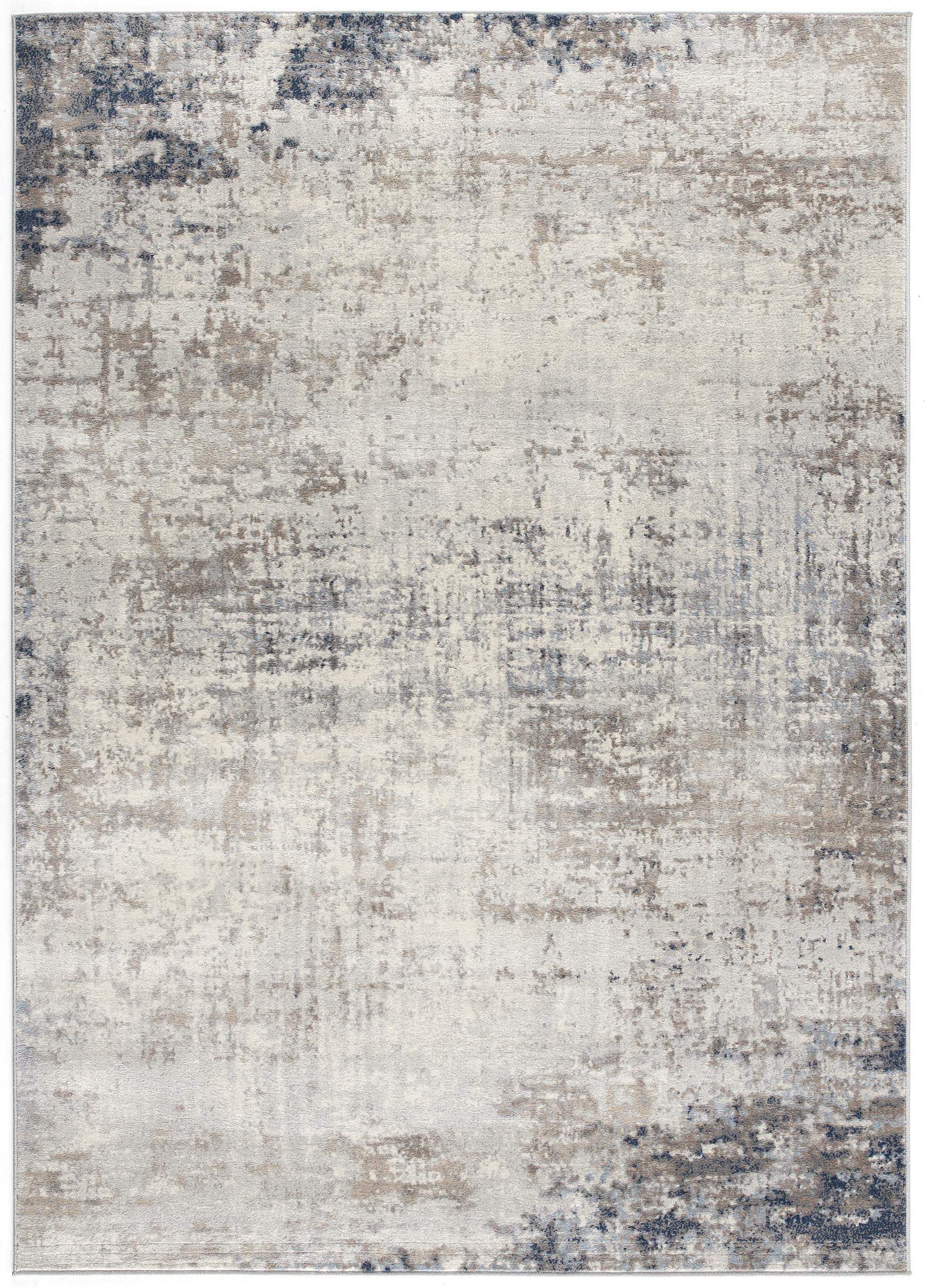 2' X 3' Navy Blue Distressed Striations Scatter Rug - Image 2