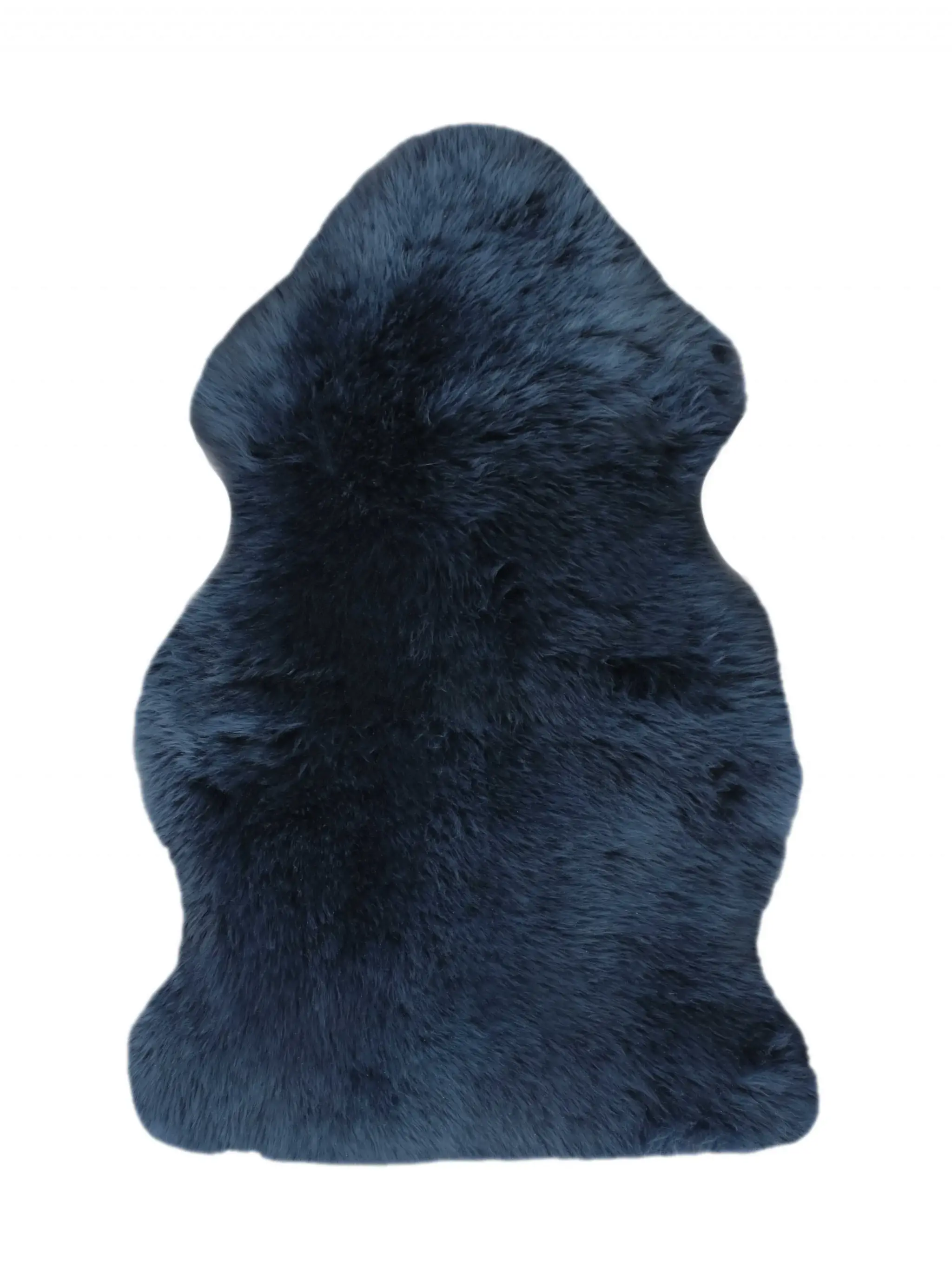 2' X 3' Navy New Zealand Natural Sheepskin Rug - Image 2