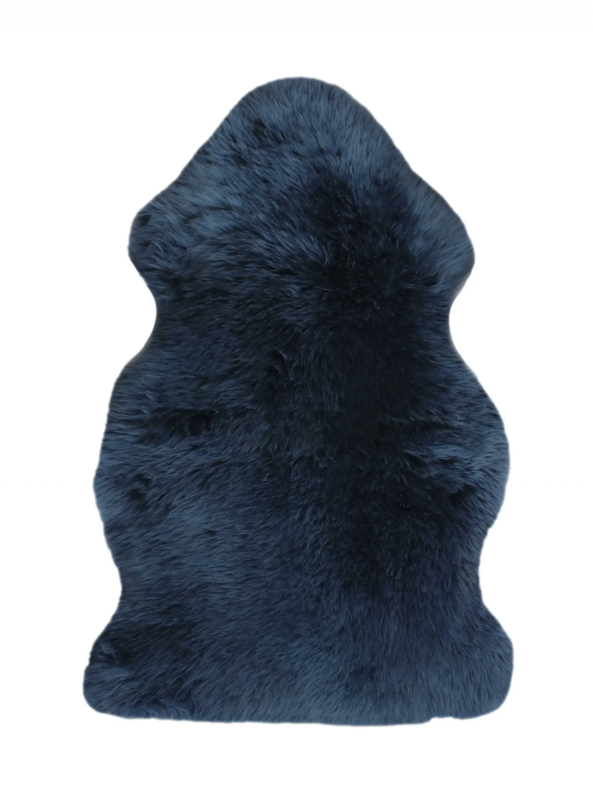 2' X 3' Navy New Zealand Natural Sheepskin Rug - Image 6