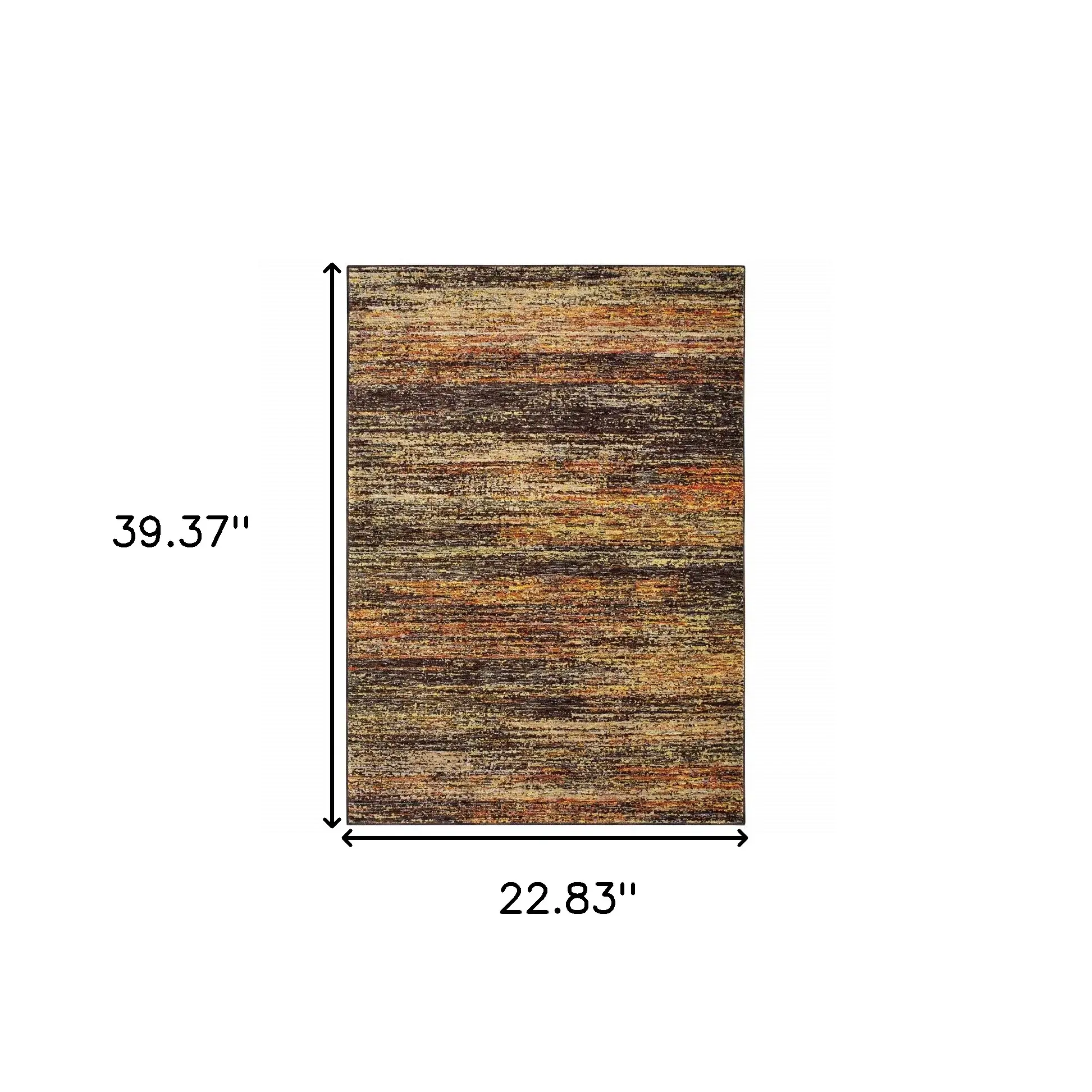 2' X 3' Orange Red Abstract Power Loom Area Rug - Image 3