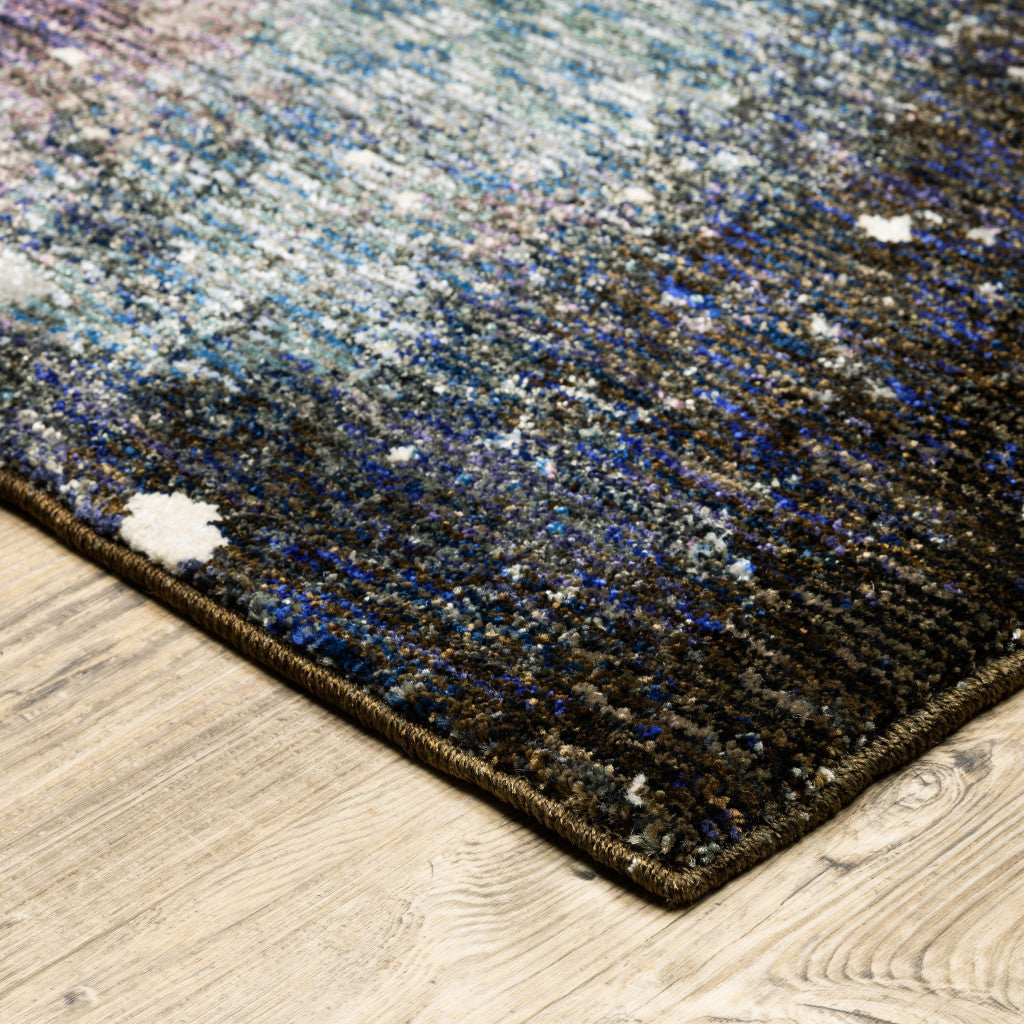 2' X 3' Purple and Ivory Abstract Power Loom Area Rug - Image 6