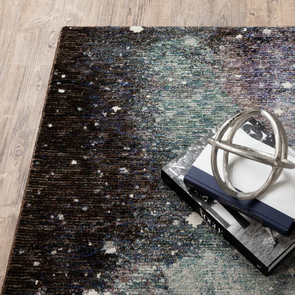 2' X 3' Purple and Ivory Abstract Power Loom Area Rug - Image 9