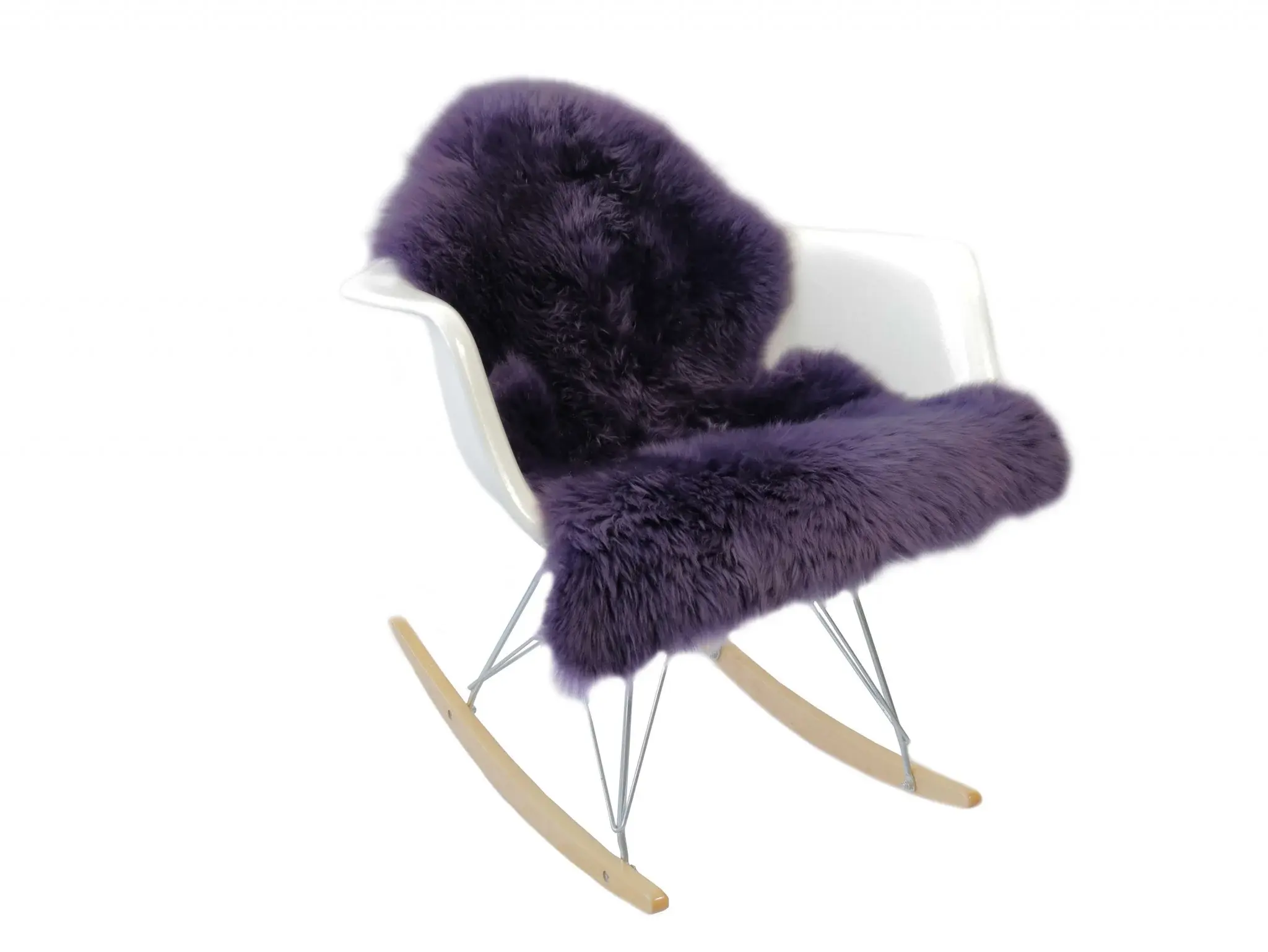 2' X 3' Purple New Zealand Natural Sheepskin Rug - Image 4