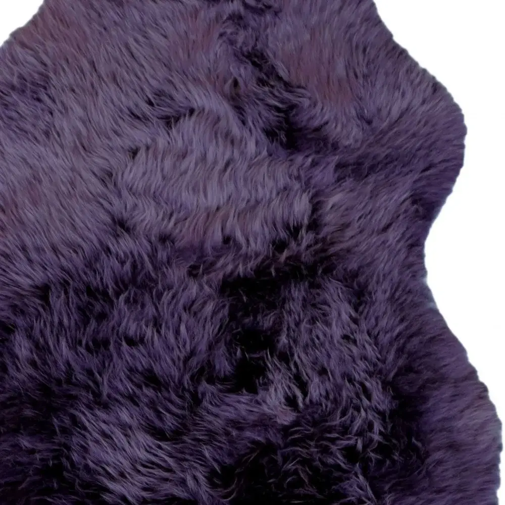 2' X 3' Purple New Zealand Natural Sheepskin Rug - Image 5