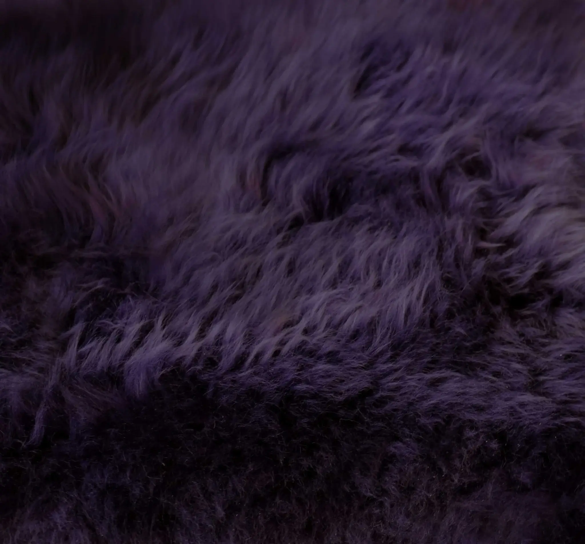 2' X 3' Purple New Zealand Natural Sheepskin Rug - Image 8