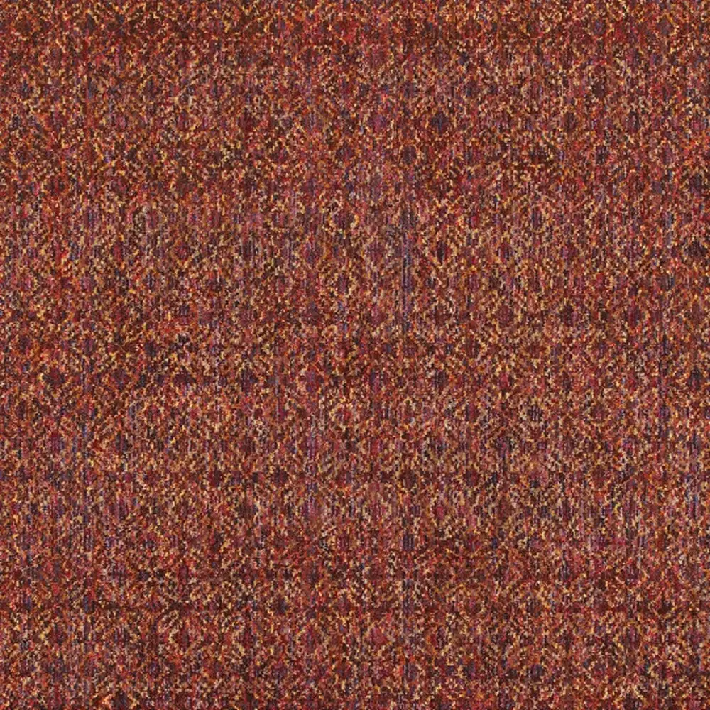 2' X 3' Red and Gold Geometric Power Loom Area Rug - Image 3