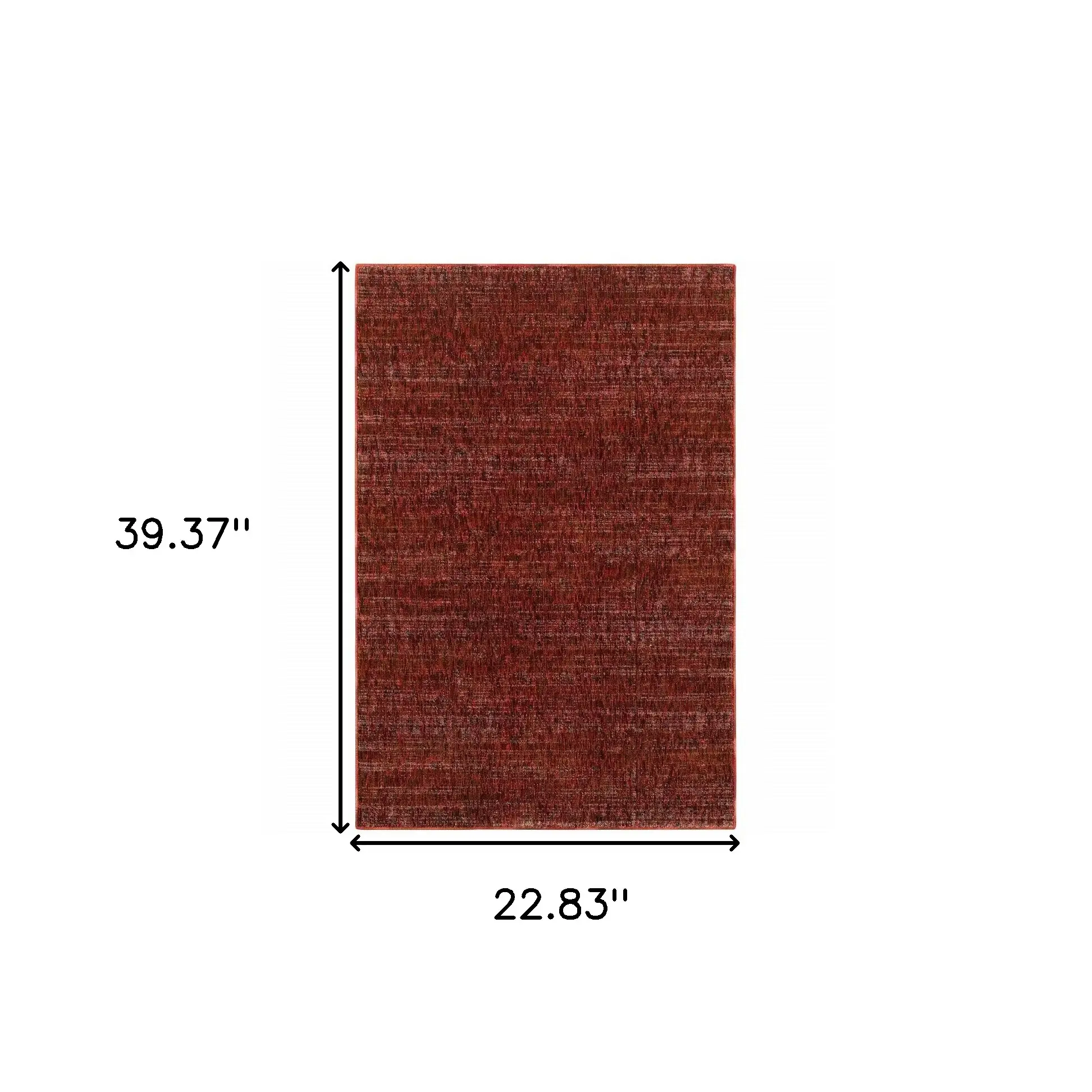 2' X 3' Red and Gray Power Loom Area Rug - Image 2